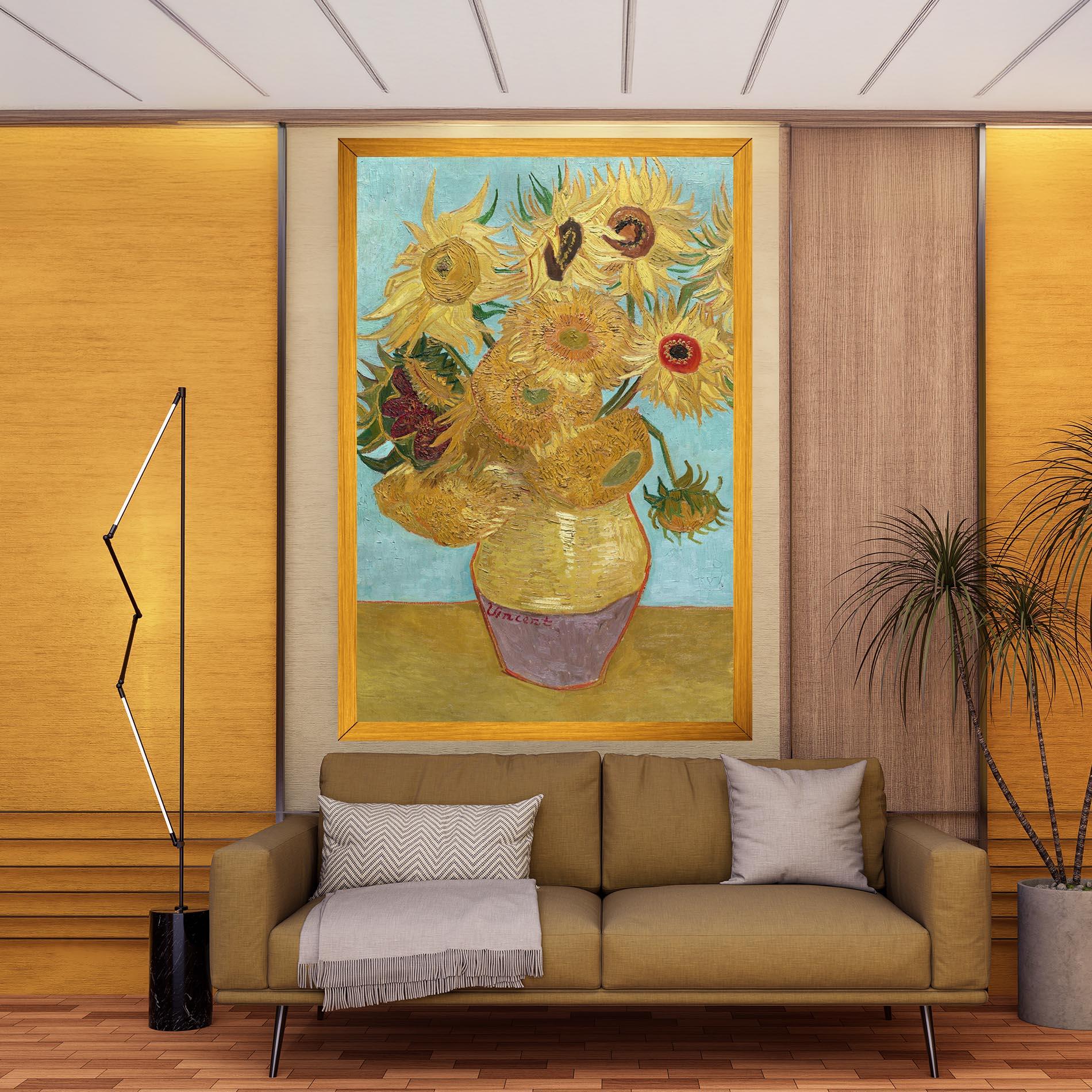 Tablou Canvas Twelve Sunflowers mockup 9