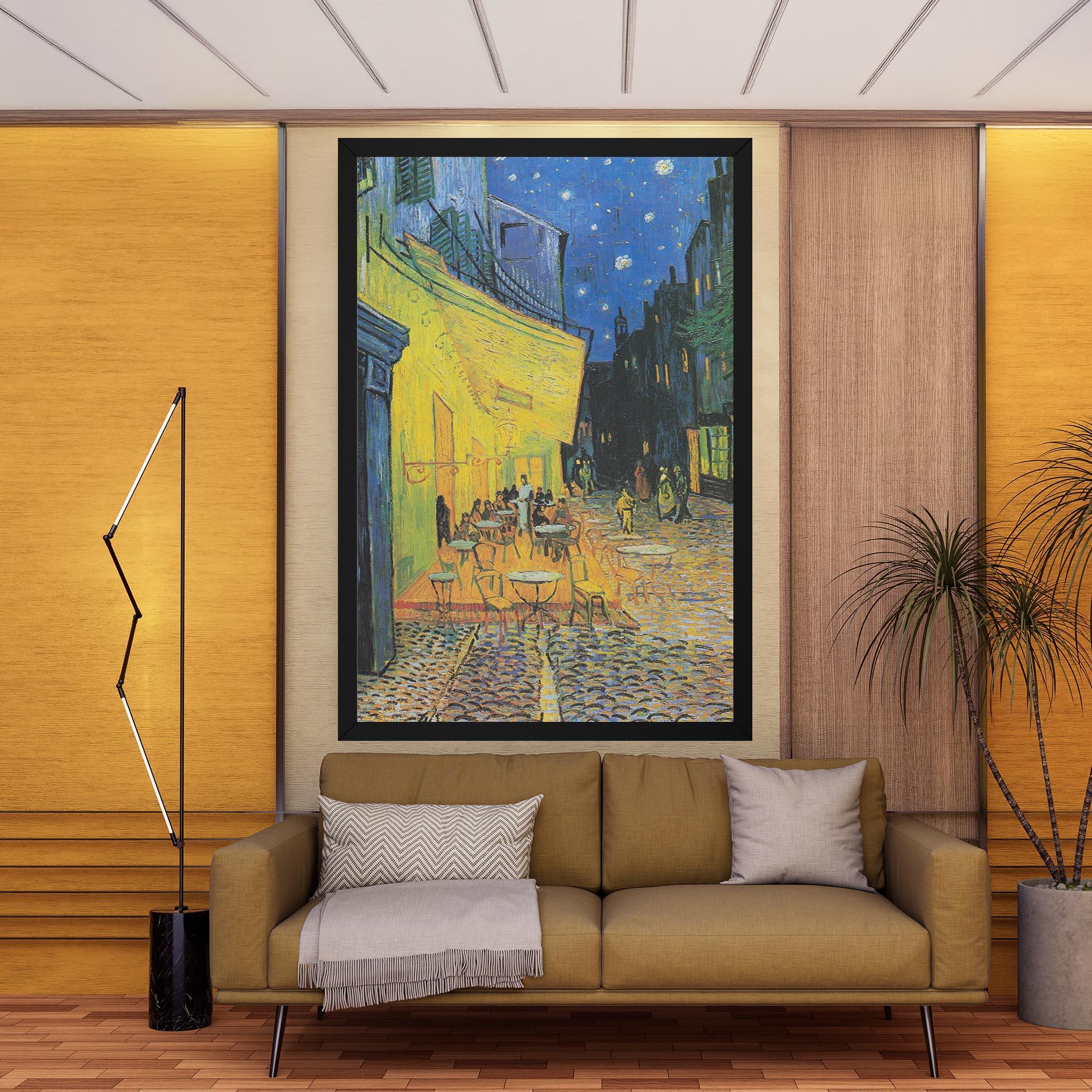 Tablou Canvas Cafe Terrace At Night mockup 9