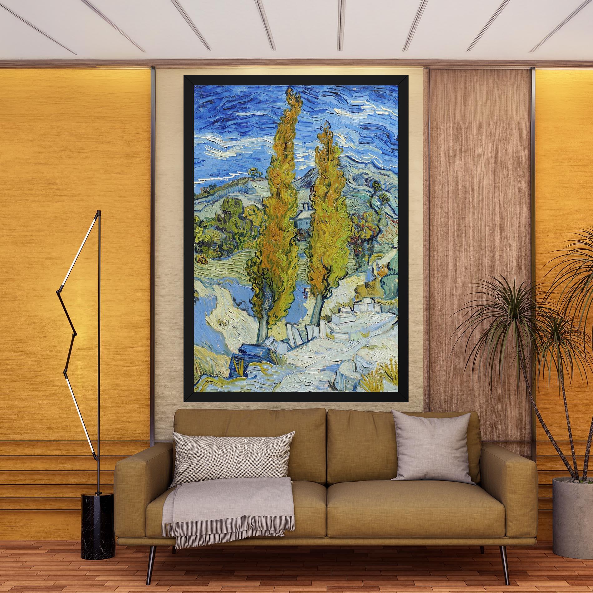 Tablou Canvas Poplars At Saint Remy mockup 9