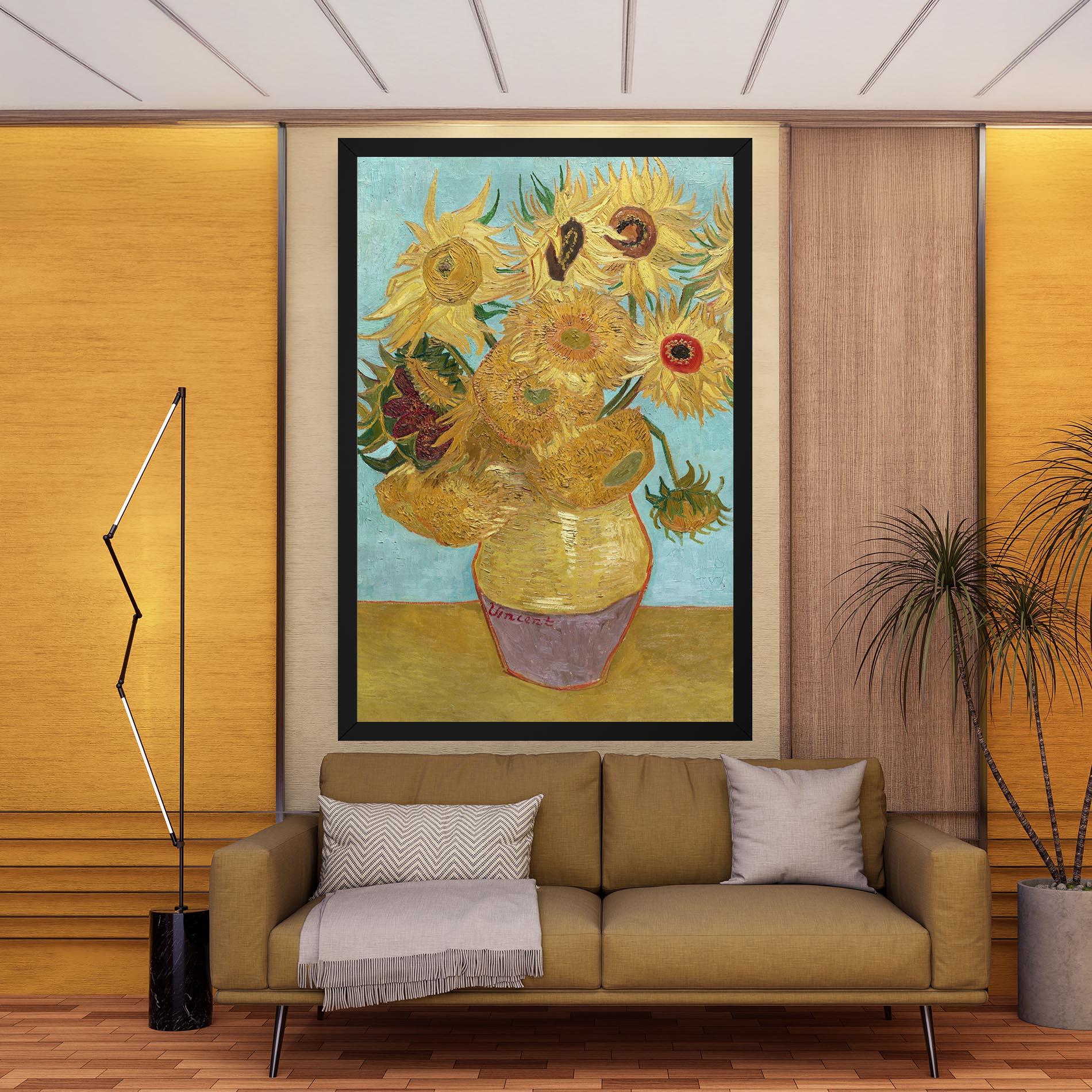 Tablou Canvas Twelve Sunflowers mockup 9