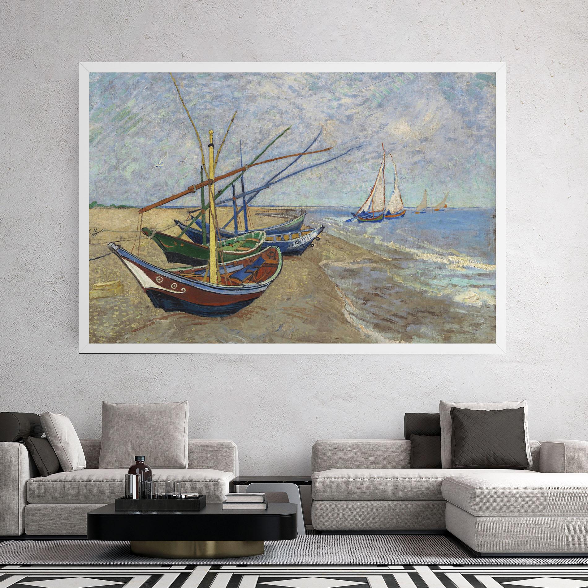 Tablou Canvas Boats Beach mockup 2