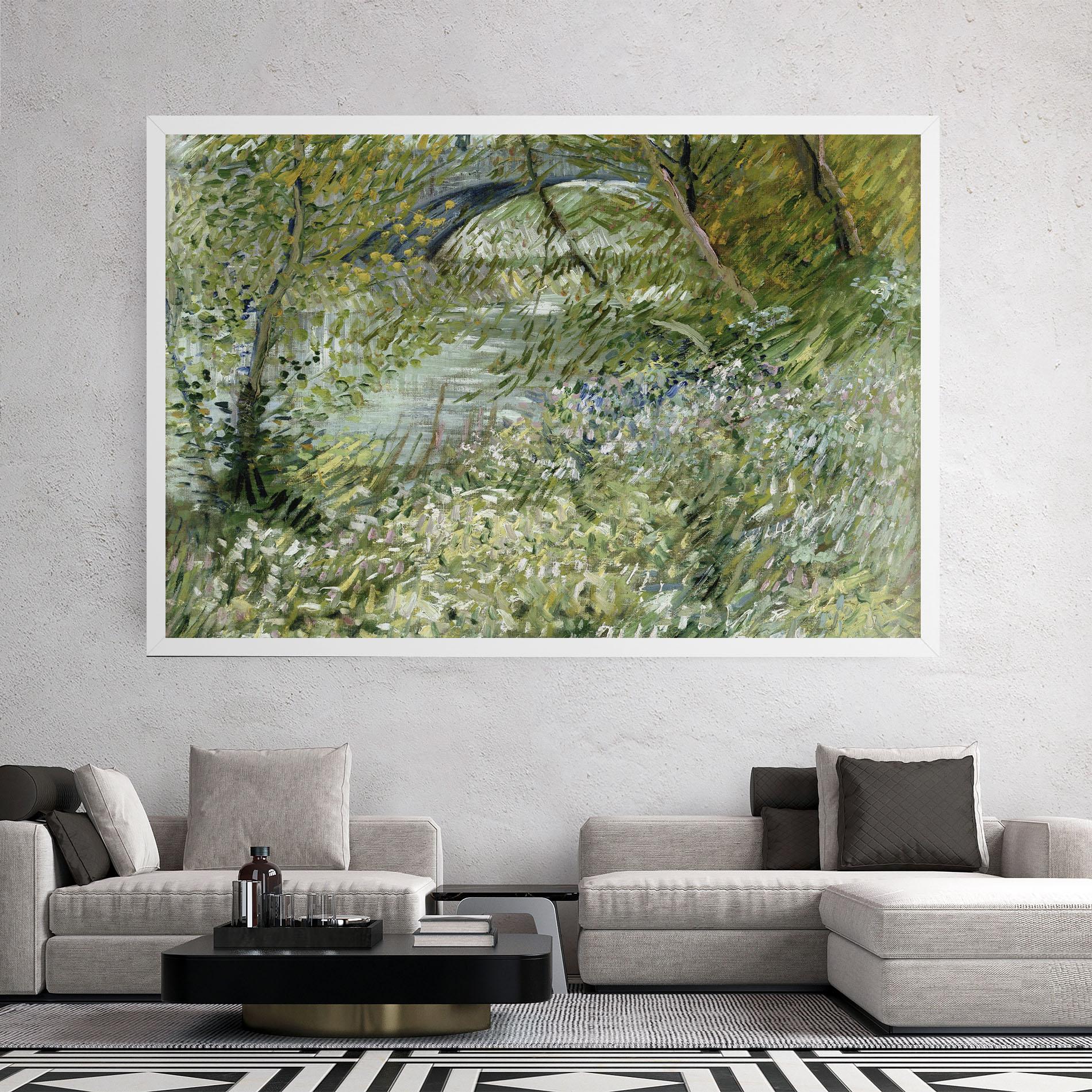 Tablou Canvas River Bank Springtime mockup 2