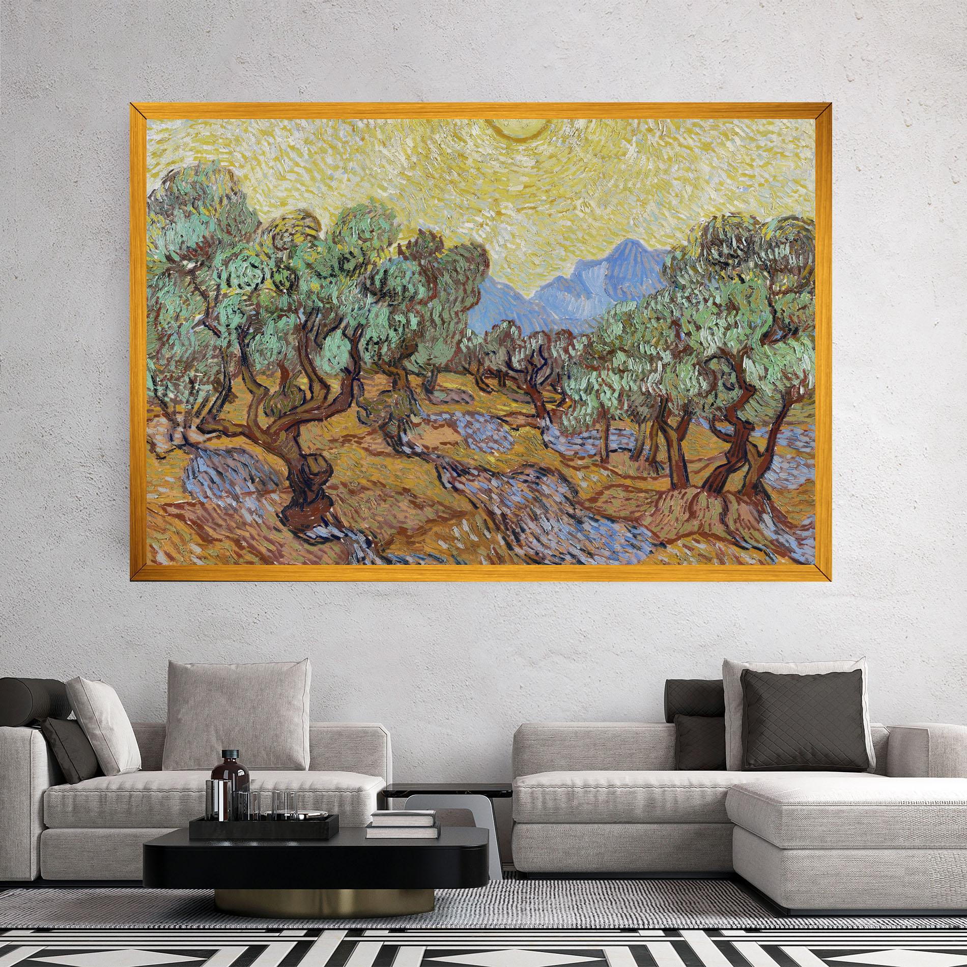 Tablou Canvas Gogh Olive Trees mockup 2