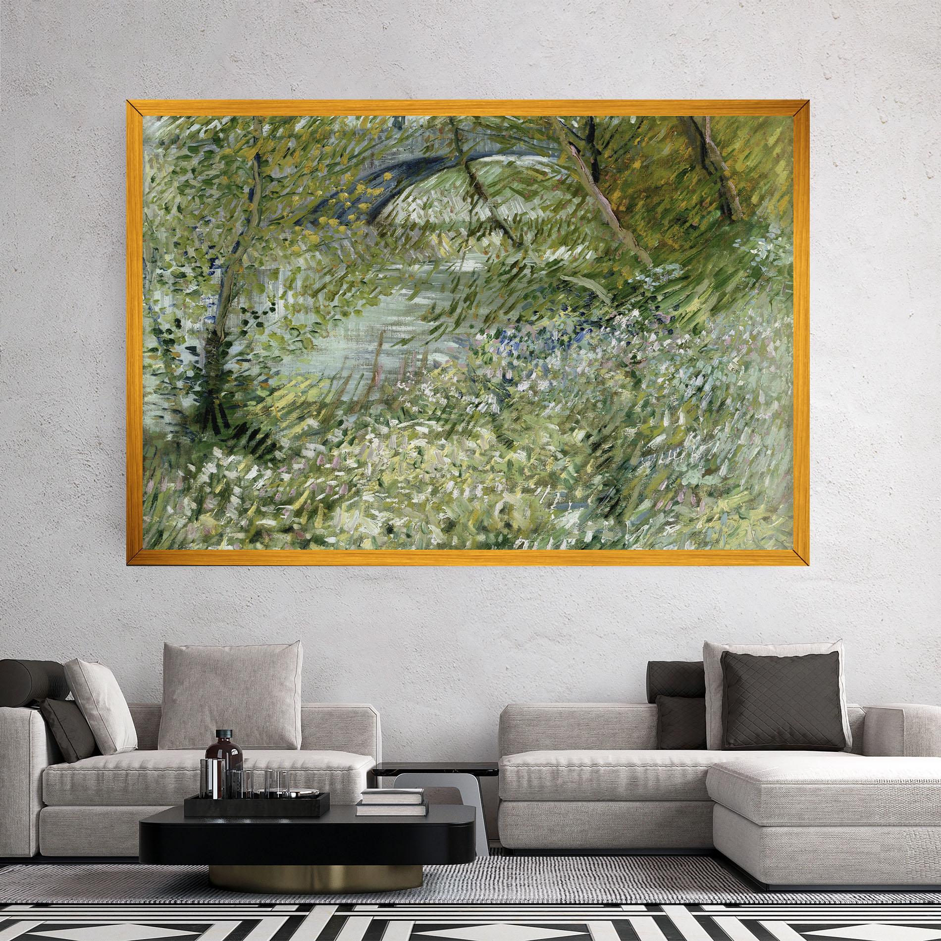 Tablou Canvas River Bank Springtime mockup 2