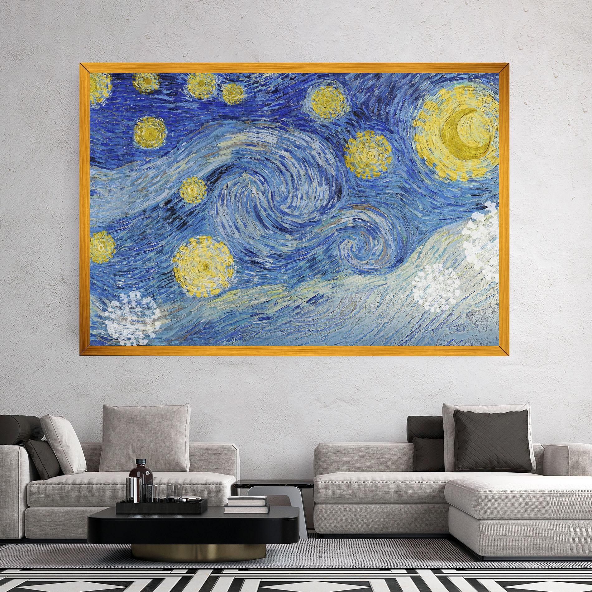 Tablou Canvas Van Gogh Starry Night mockup 2