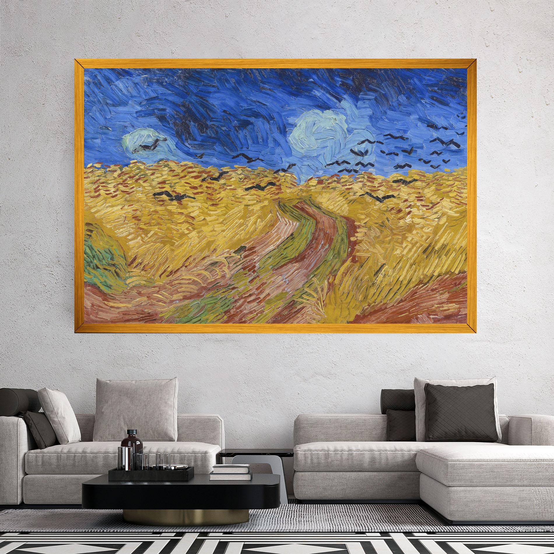 Tablou Canvas Wheatfield Crows mockup 2