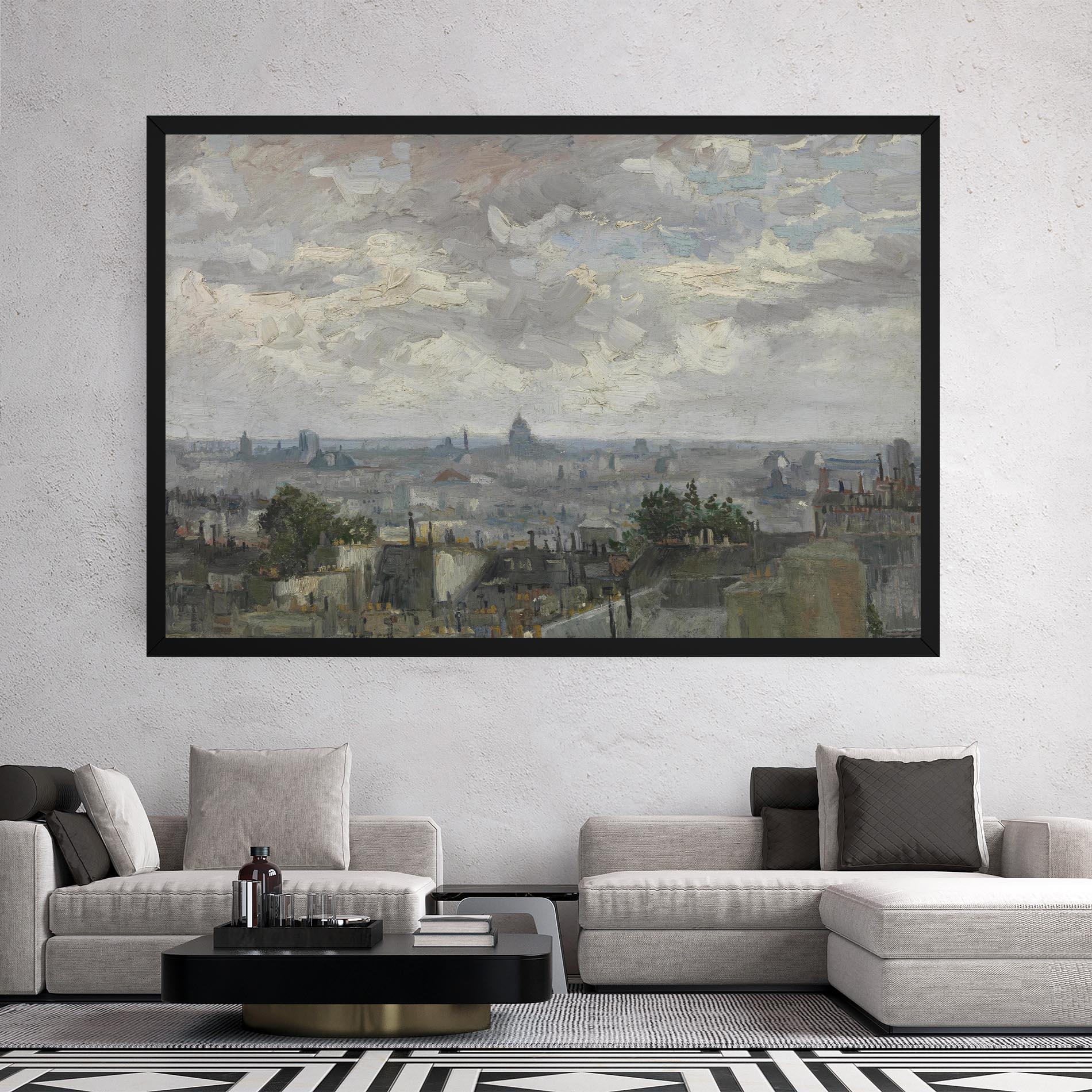 Tablou Canvas Gezicht Op Paris mockup 2