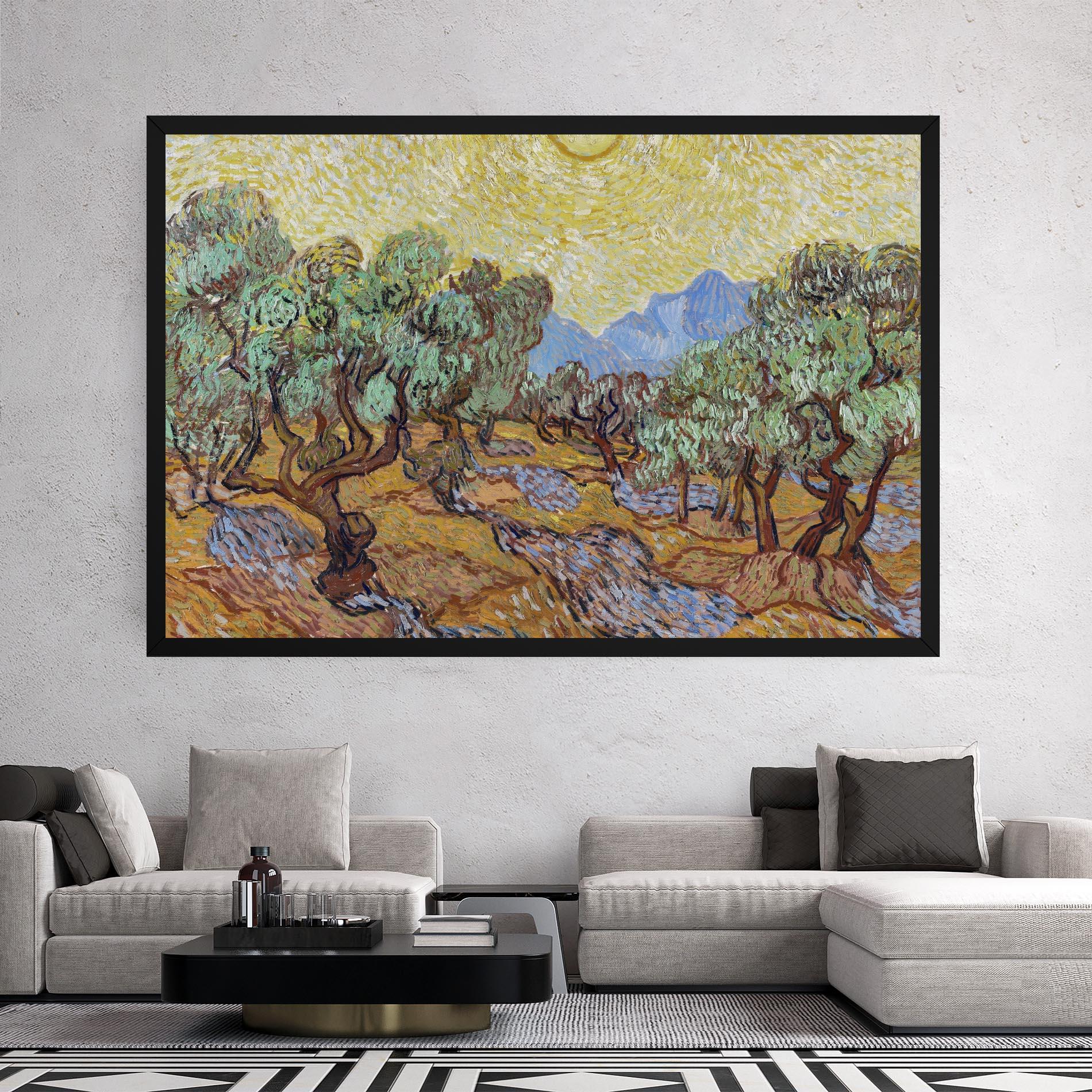 Tablou Canvas Gogh Olive Trees mockup 2