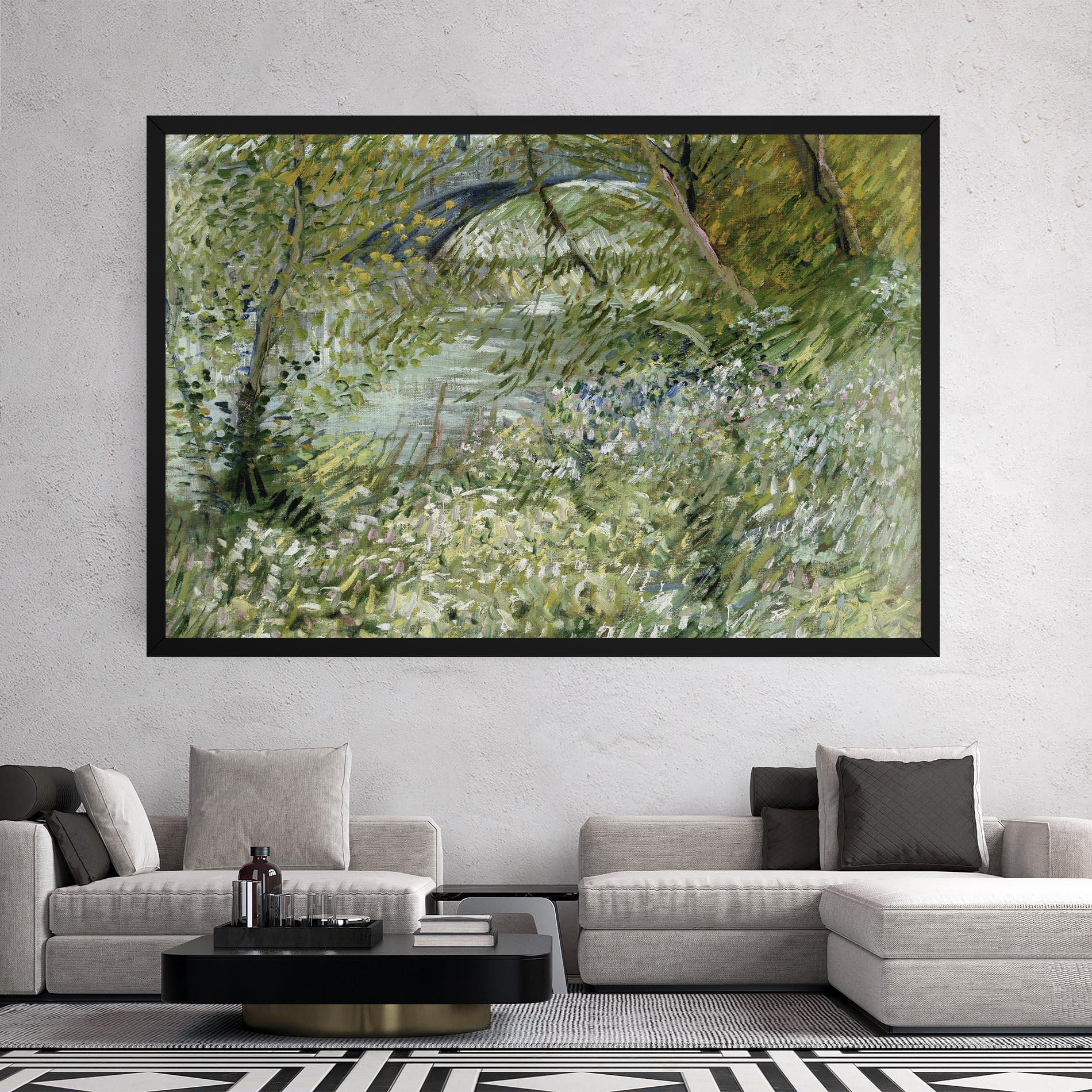 Tablou Canvas River Bank Springtime mockup 2