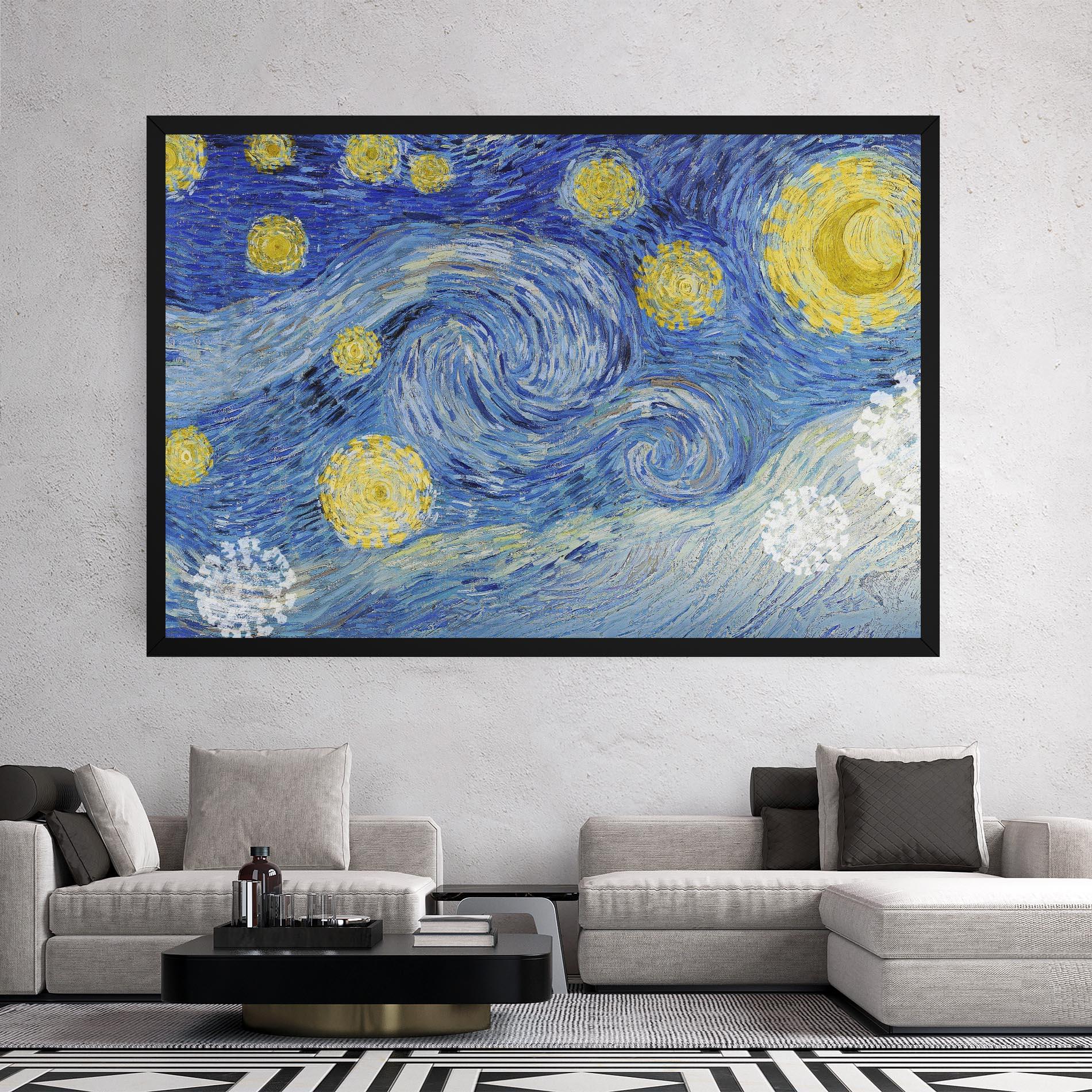 Tablou Canvas Van Gogh Starry Night mockup 2