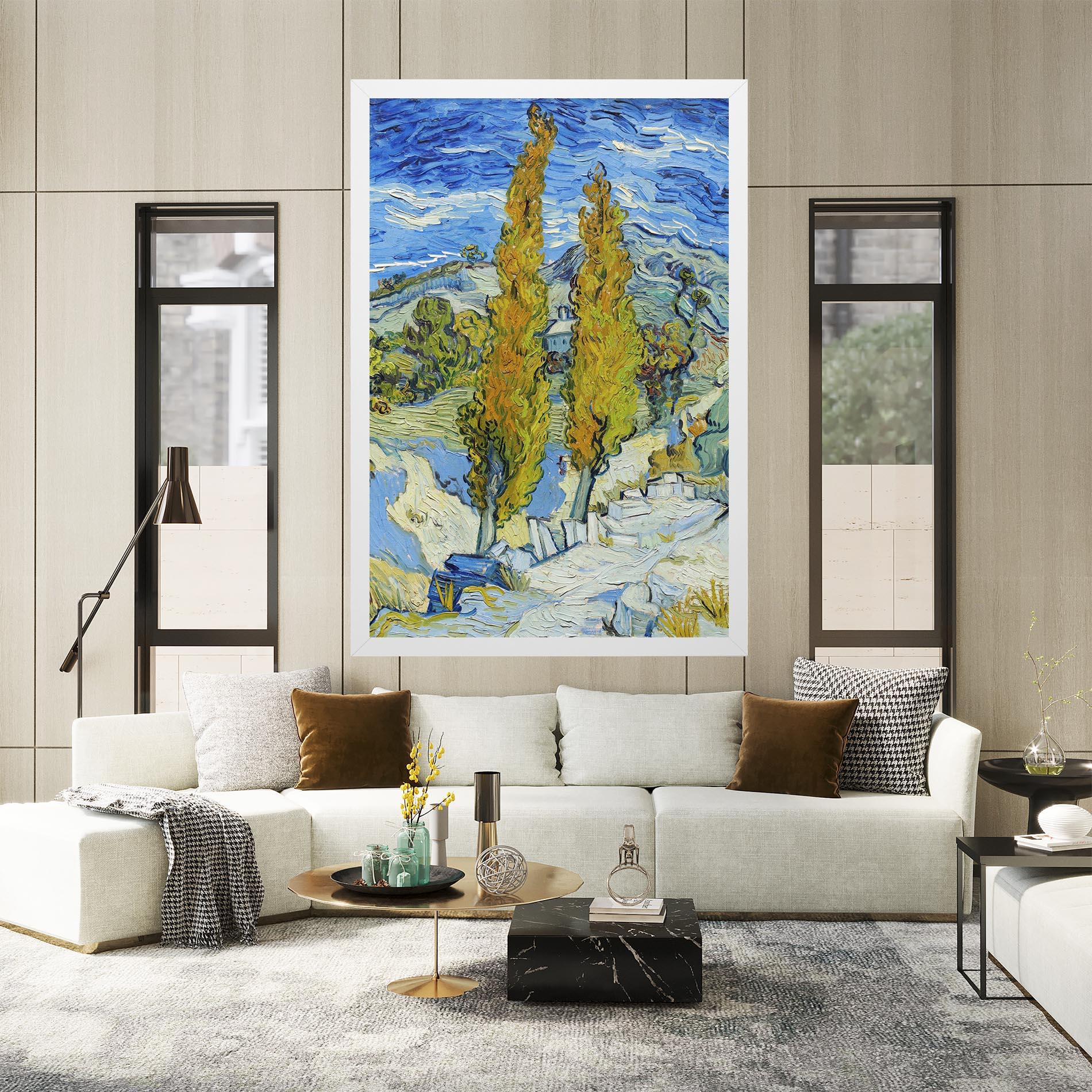 Tablou Canvas Poplars At Saint Remy mockup 2