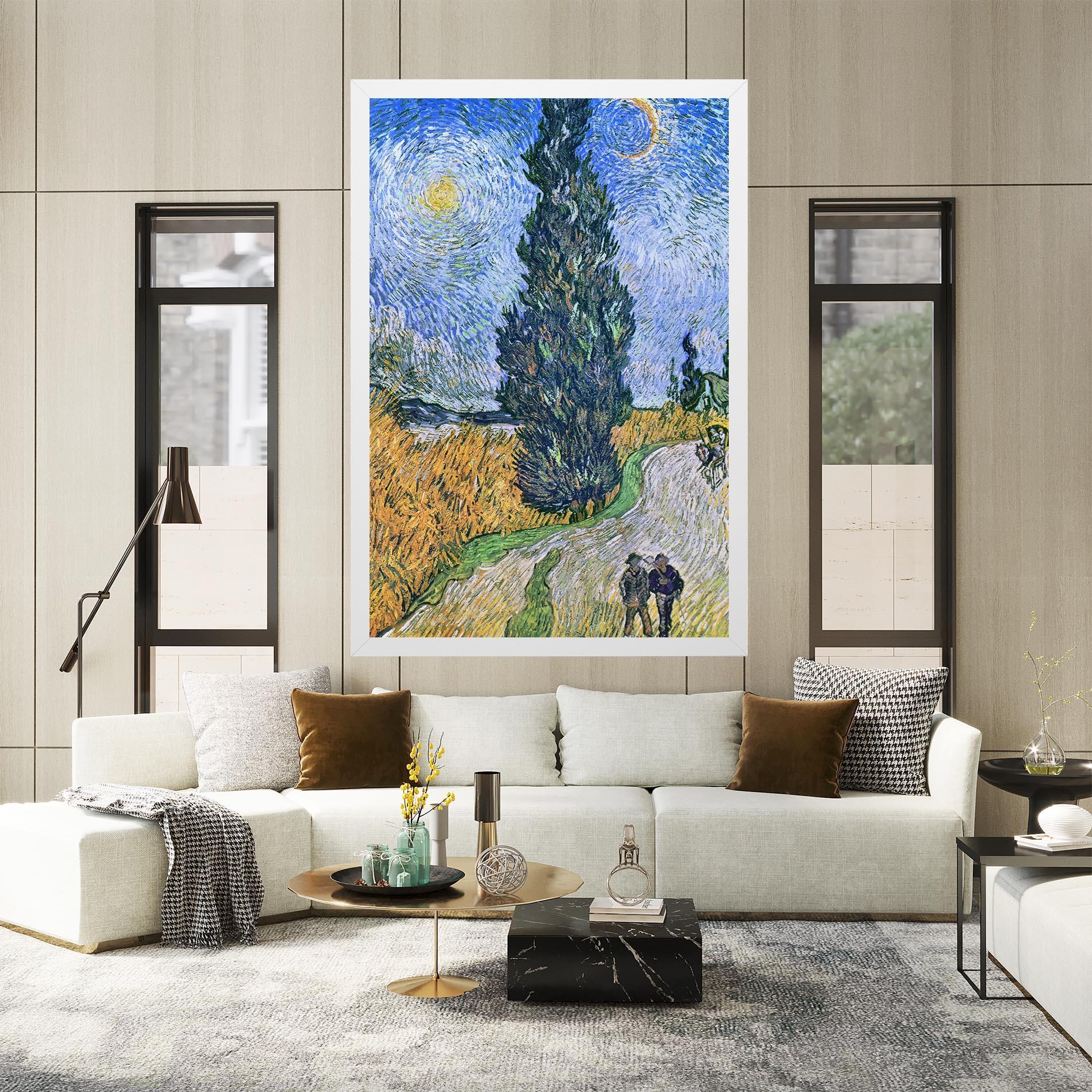 Tablou Canvas Road With Cypress mockup 2