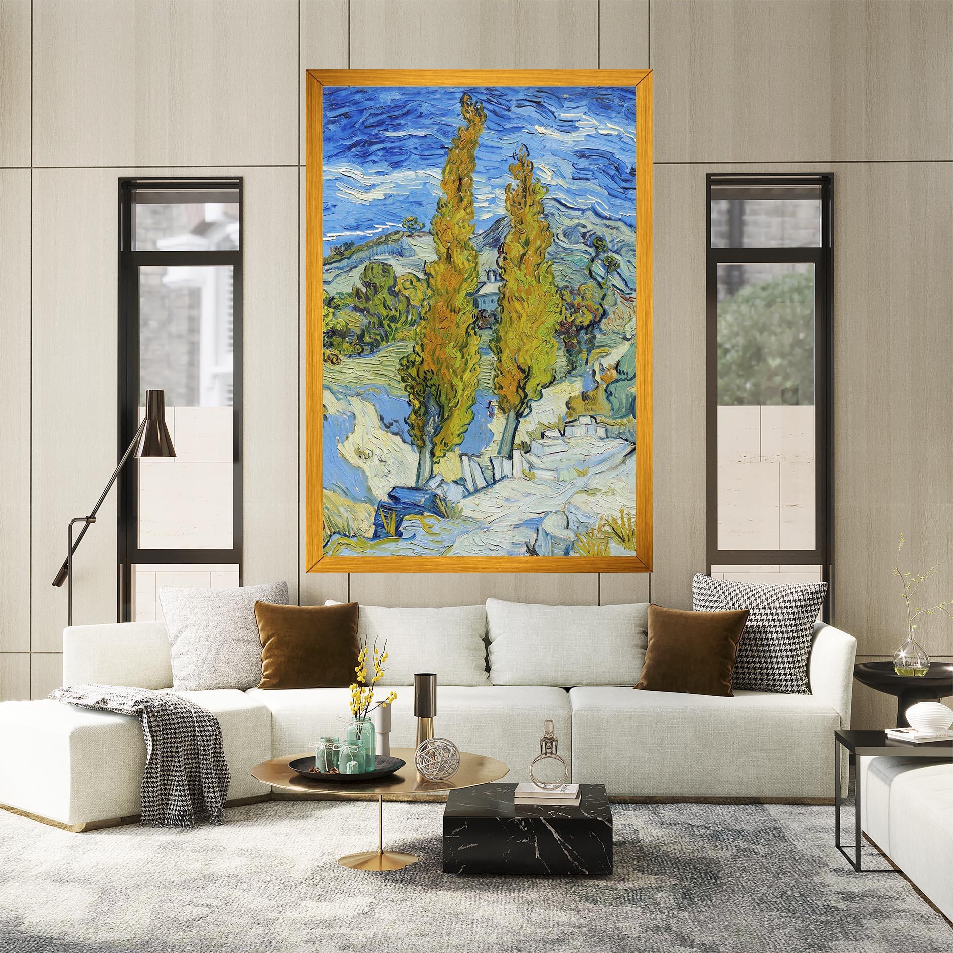 Tablou Canvas Poplars At Saint Remy mockup 2