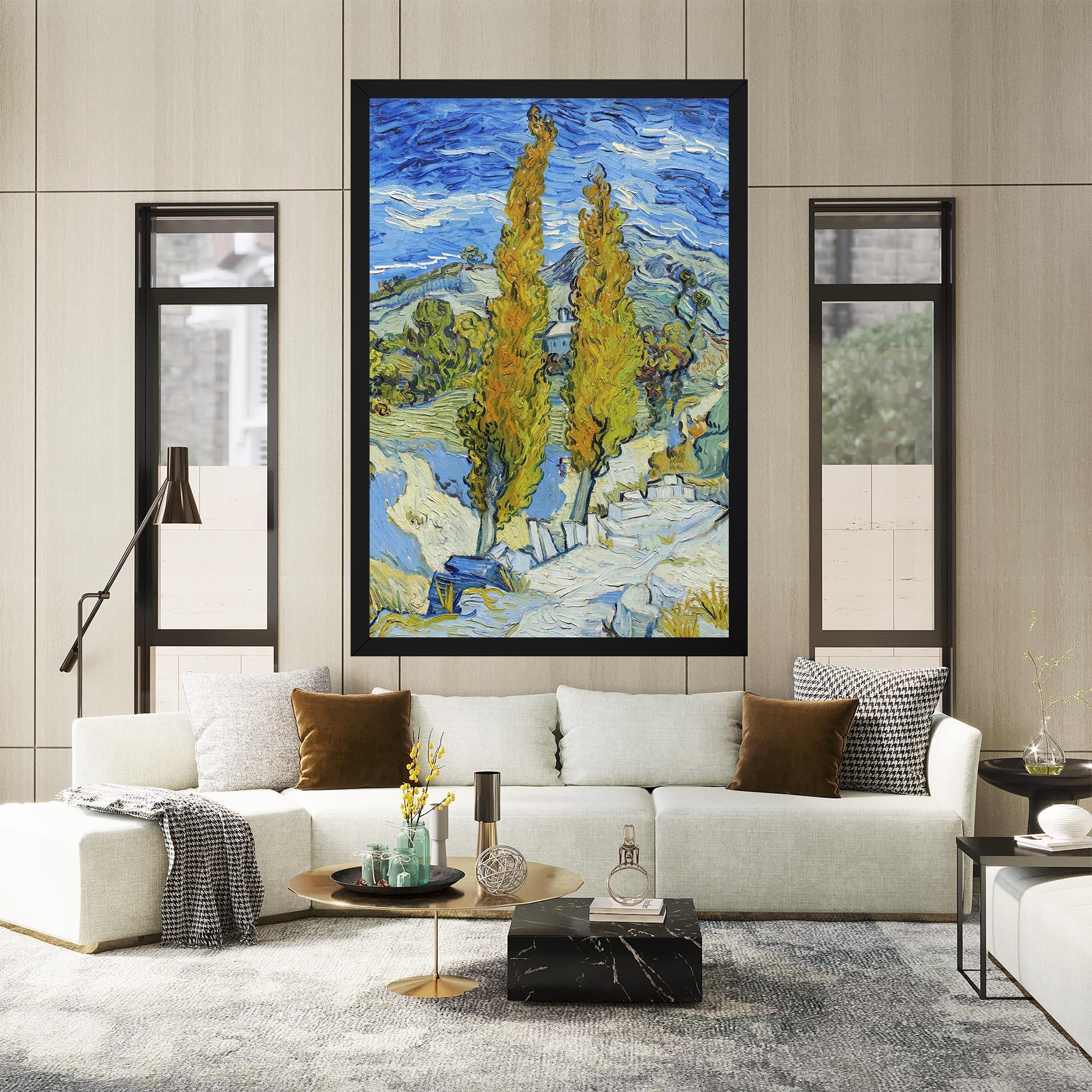 Tablou Canvas Poplars At Saint Remy mockup 2