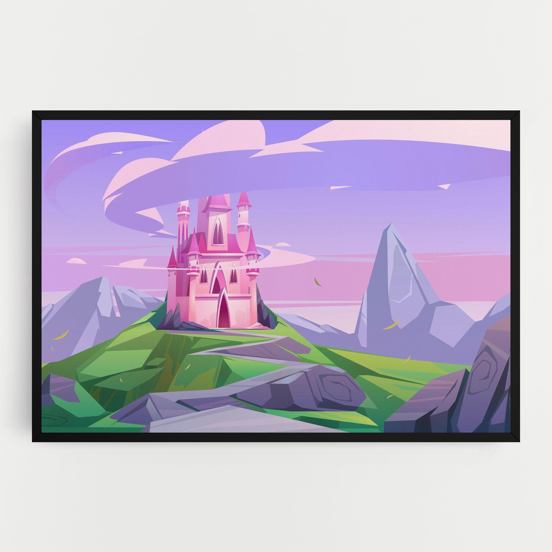 Tablou Canvas Pink Castle mockup 0