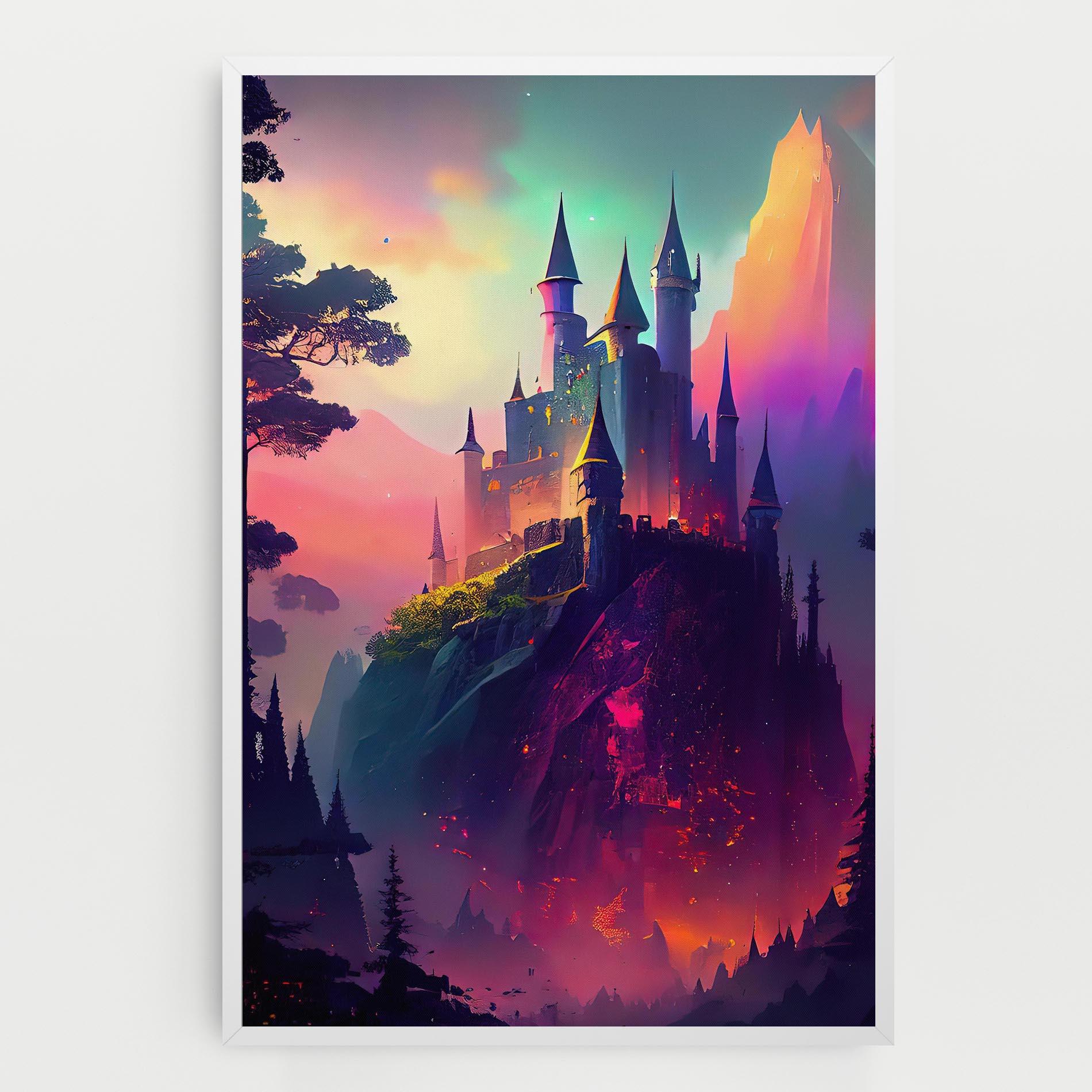 Tablou Canvas Purple Orange Castle mockup 0
