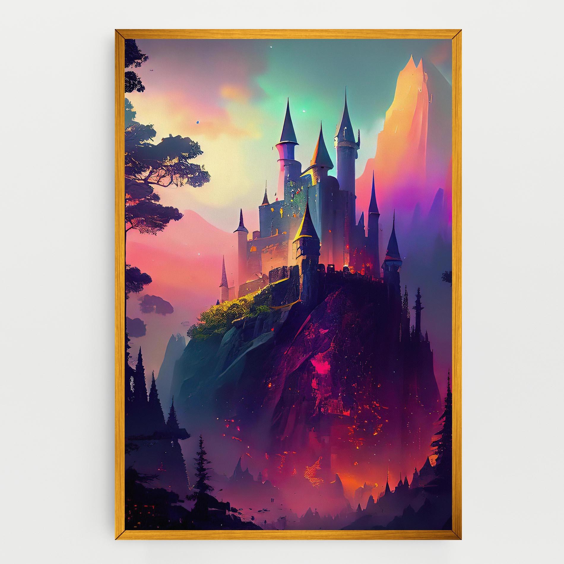 Tablou Canvas Purple Orange Castle mockup 0