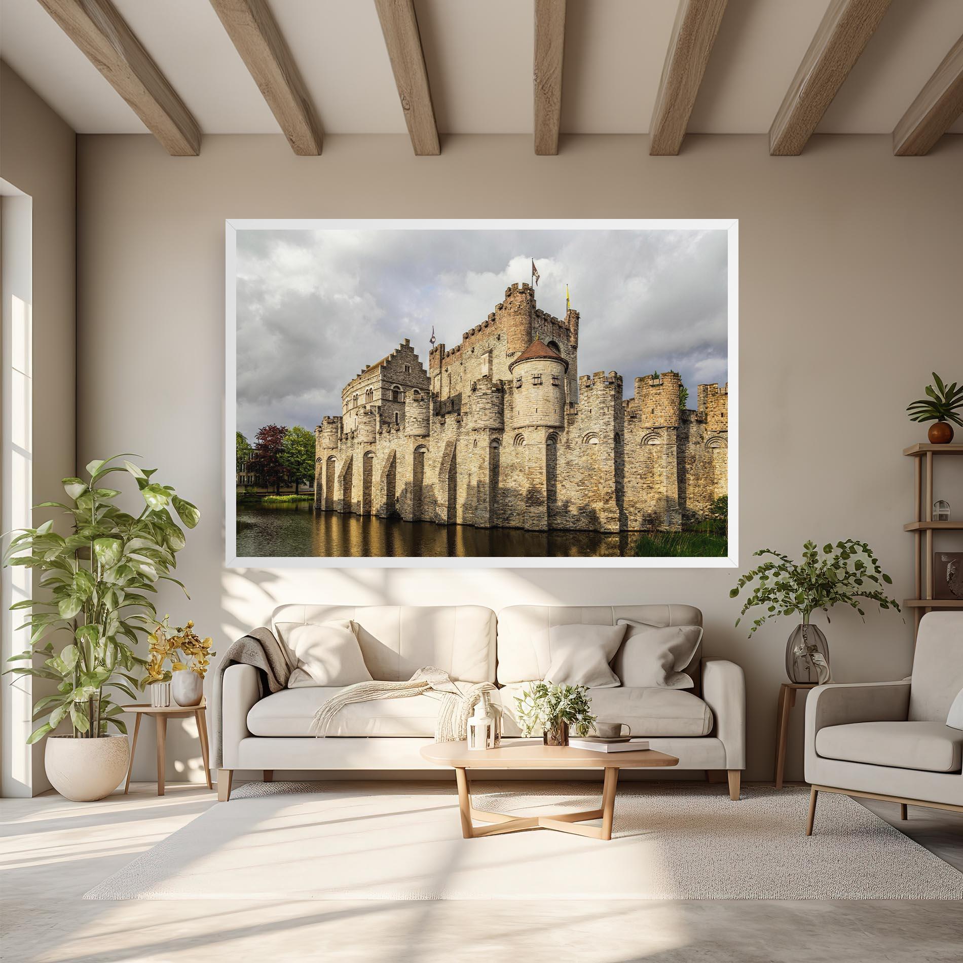 Tablou Canvas Medieval Castle Belgium mockup 6