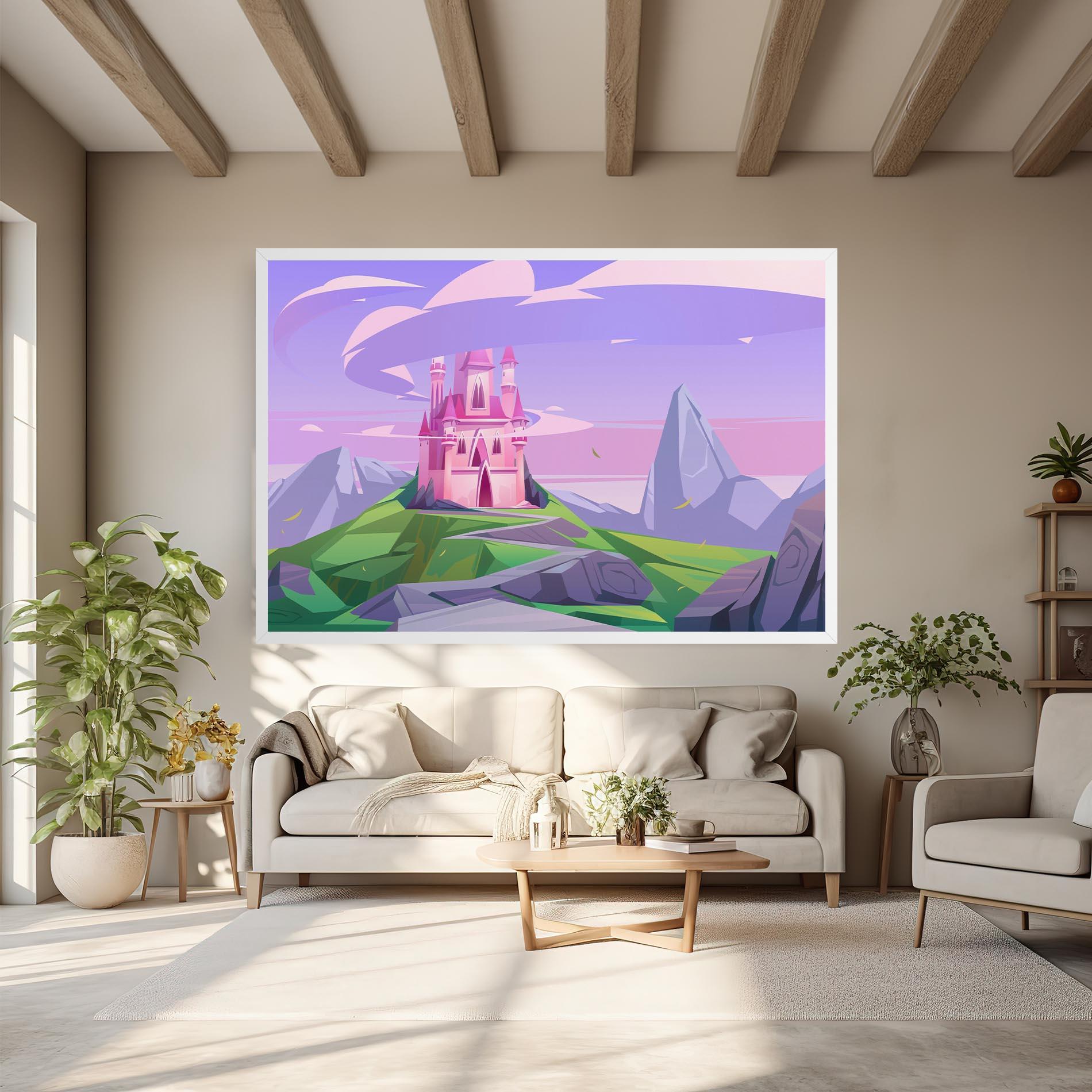 Tablou Canvas Pink Castle mockup 6
