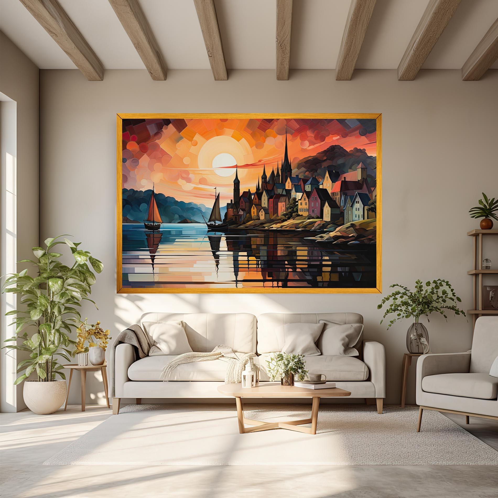 Tablou Canvas Castle Painting mockup 6
