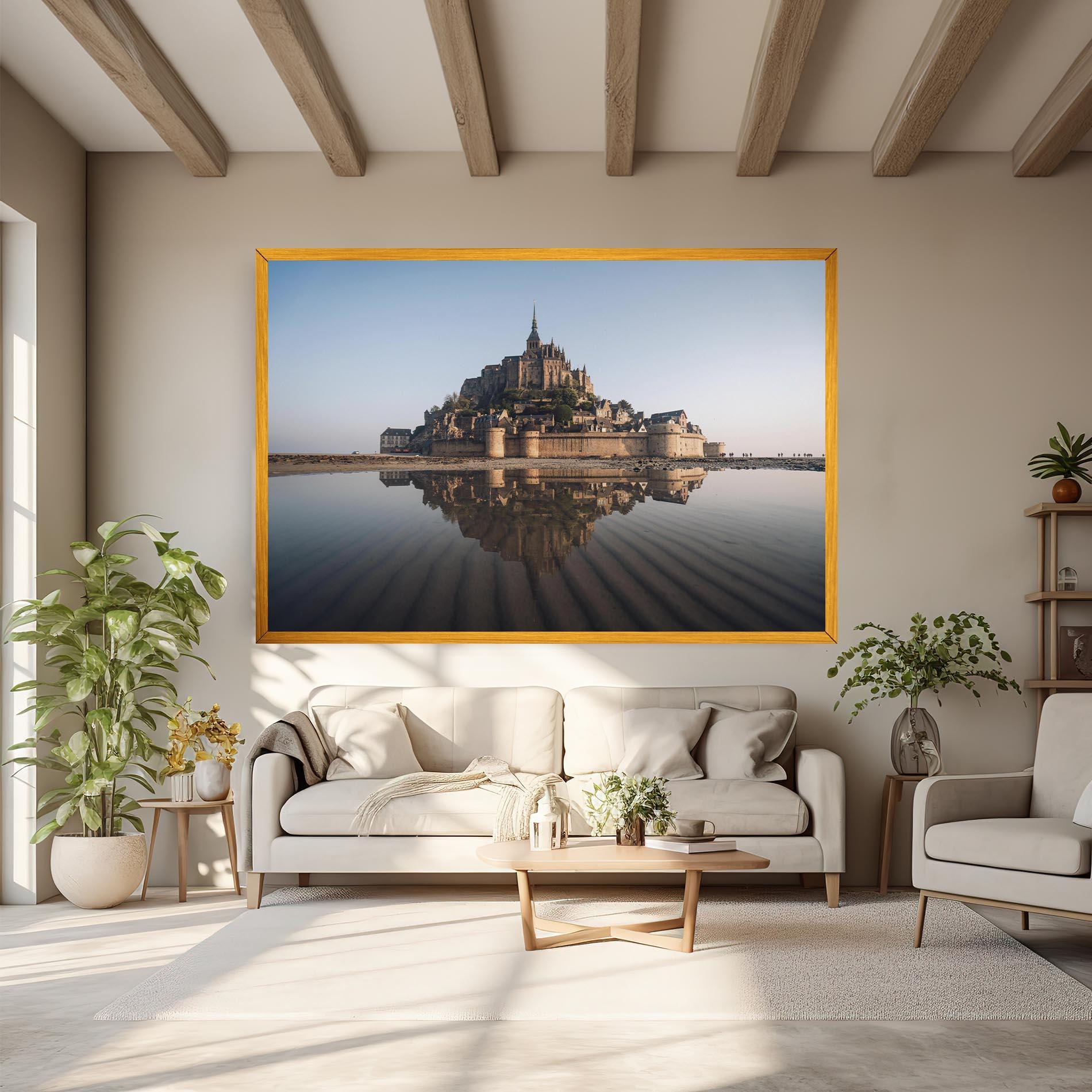 Tablou Canvas Castle Reflection mockup 6