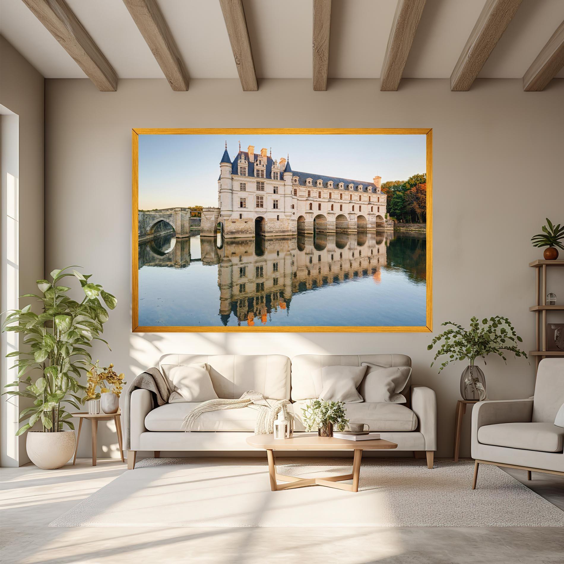 Tablou Canvas Chateau Chenonceau Castle mockup 6