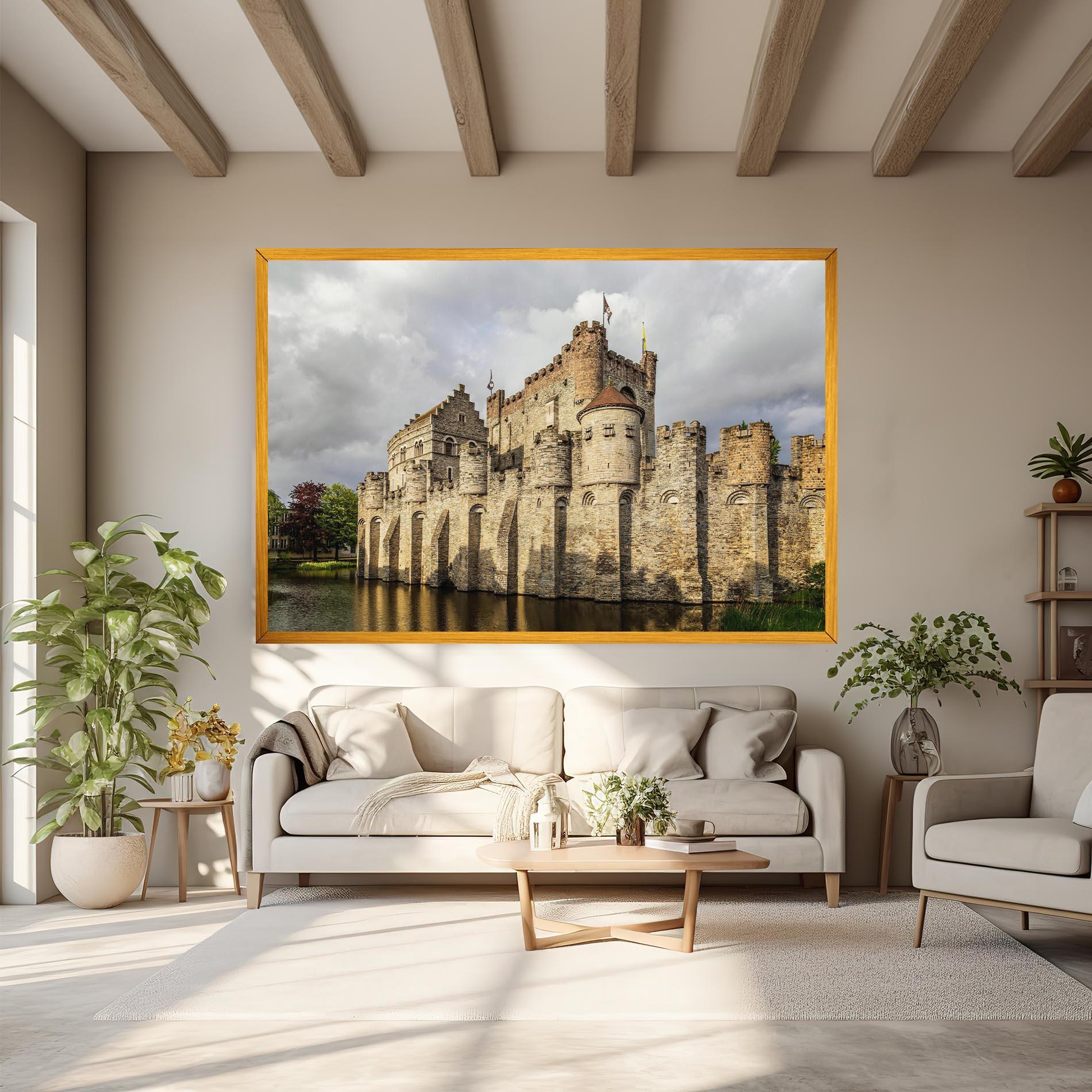 Tablou Canvas Medieval Castle Belgium mockup 6