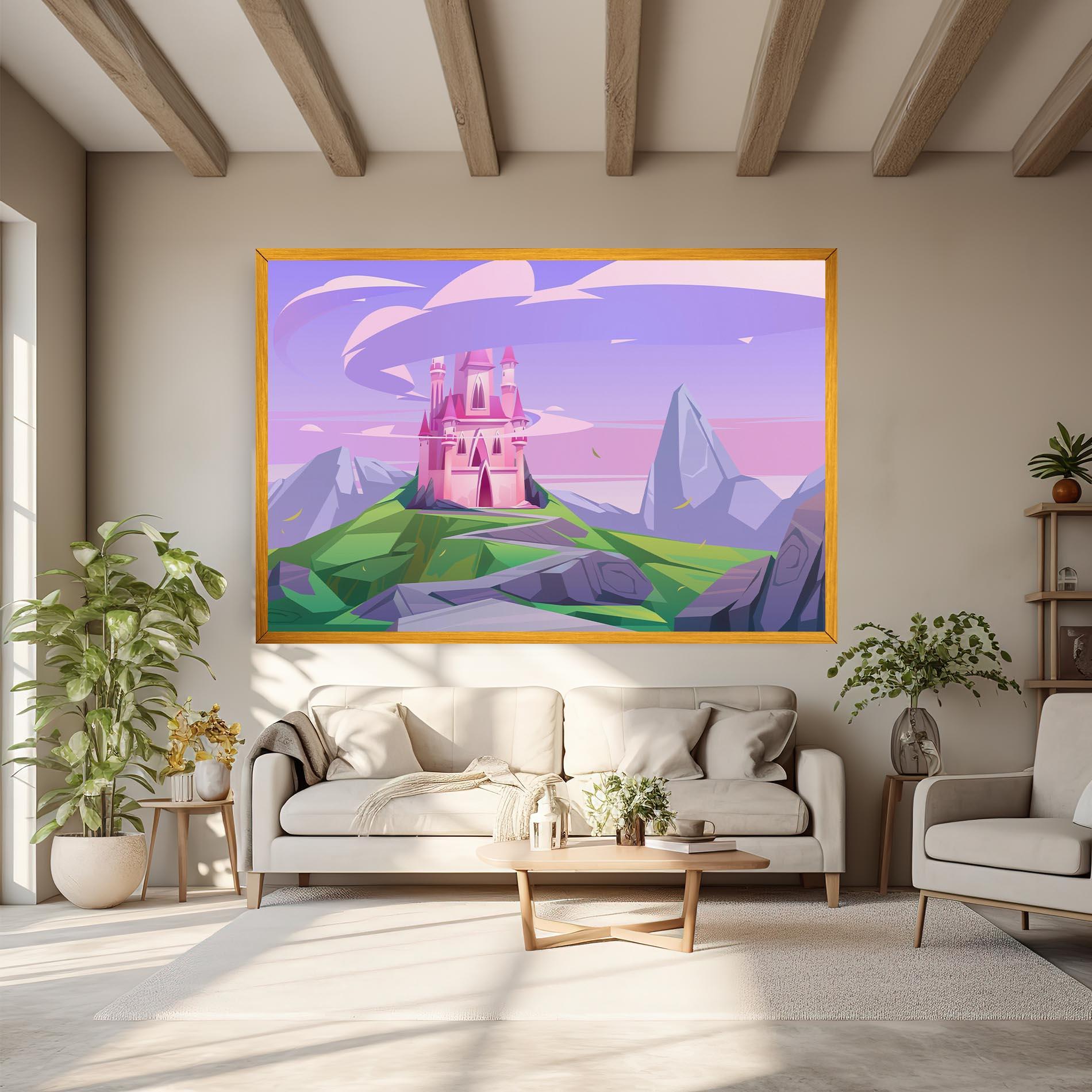 Tablou Canvas Pink Castle mockup 6