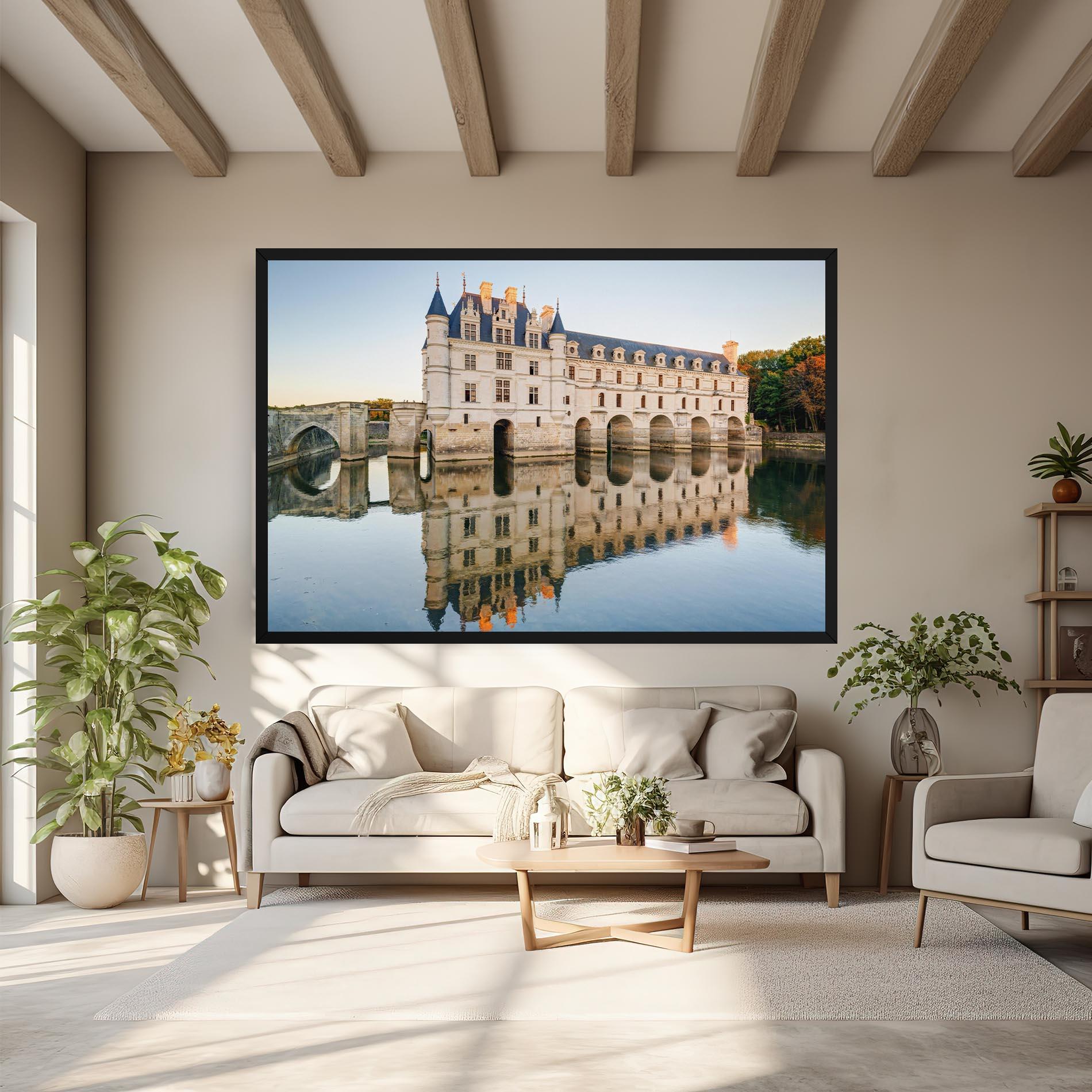Tablou Canvas Chateau Chenonceau Castle mockup 6