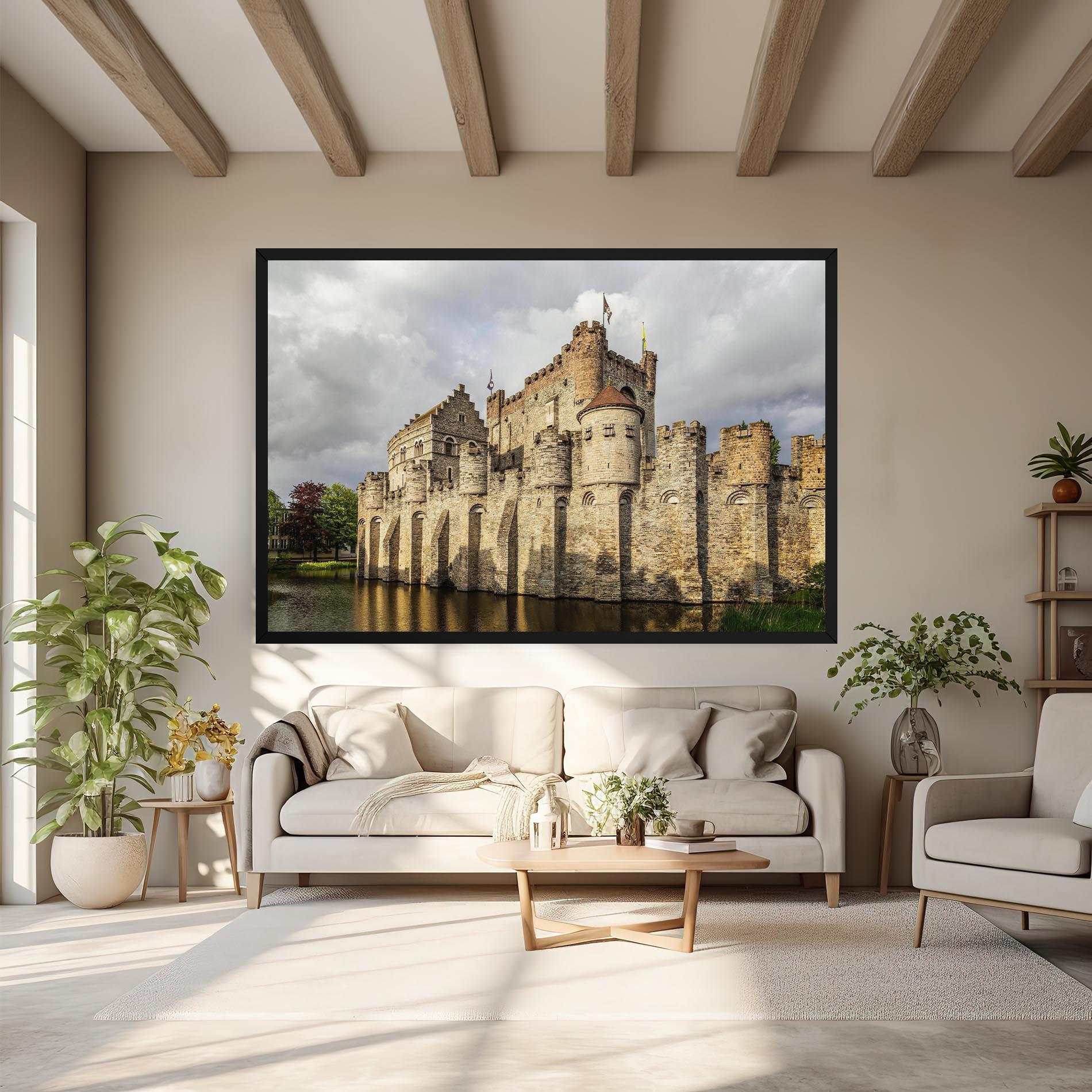 Tablou Canvas Medieval Castle Belgium mockup 6