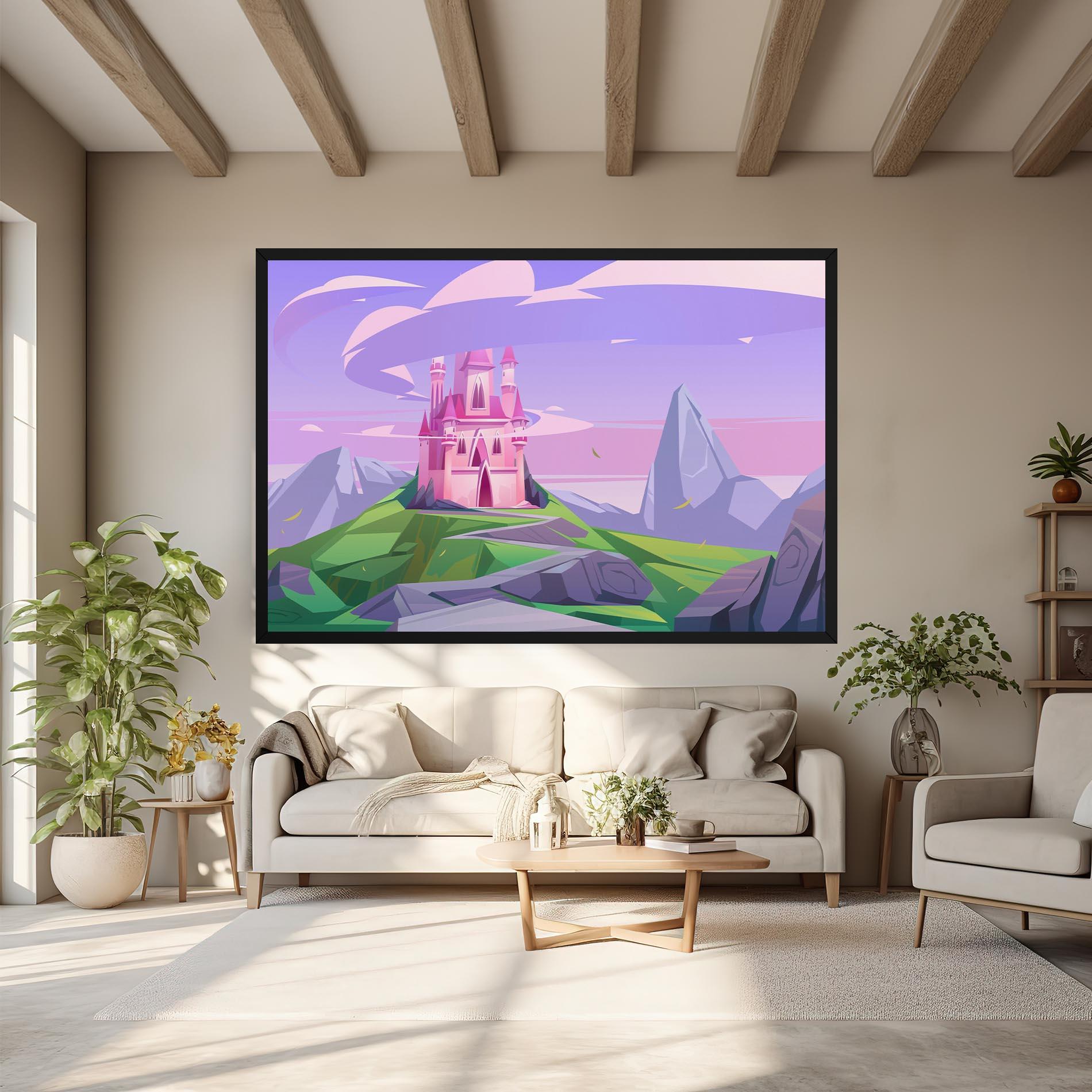 Tablou Canvas Pink Castle mockup 6