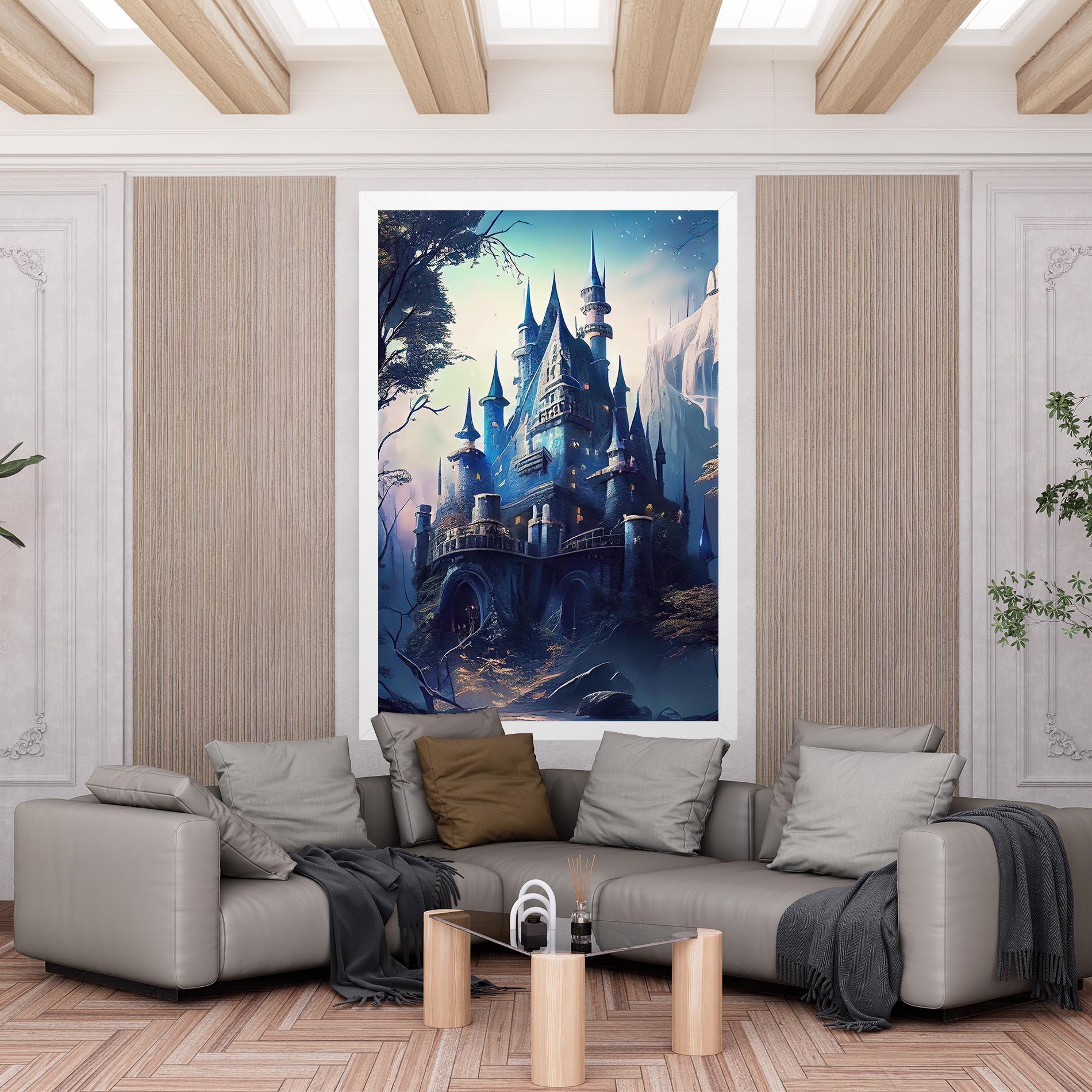 Tablou Canvas Blue Art Castle mockup 6