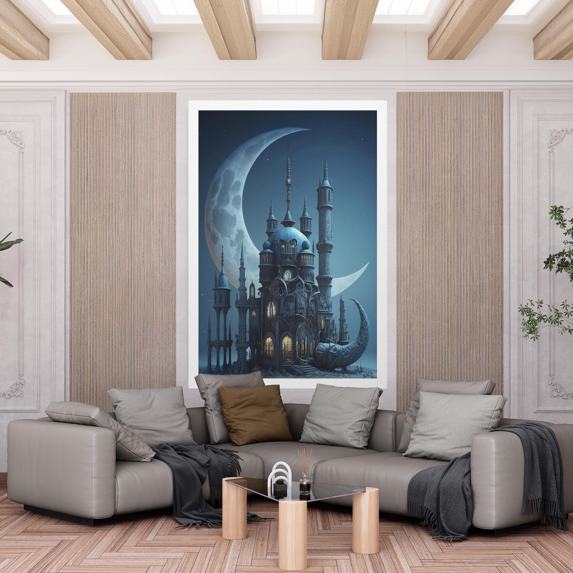 Tablou Canvas Mosque Moon mockup 6