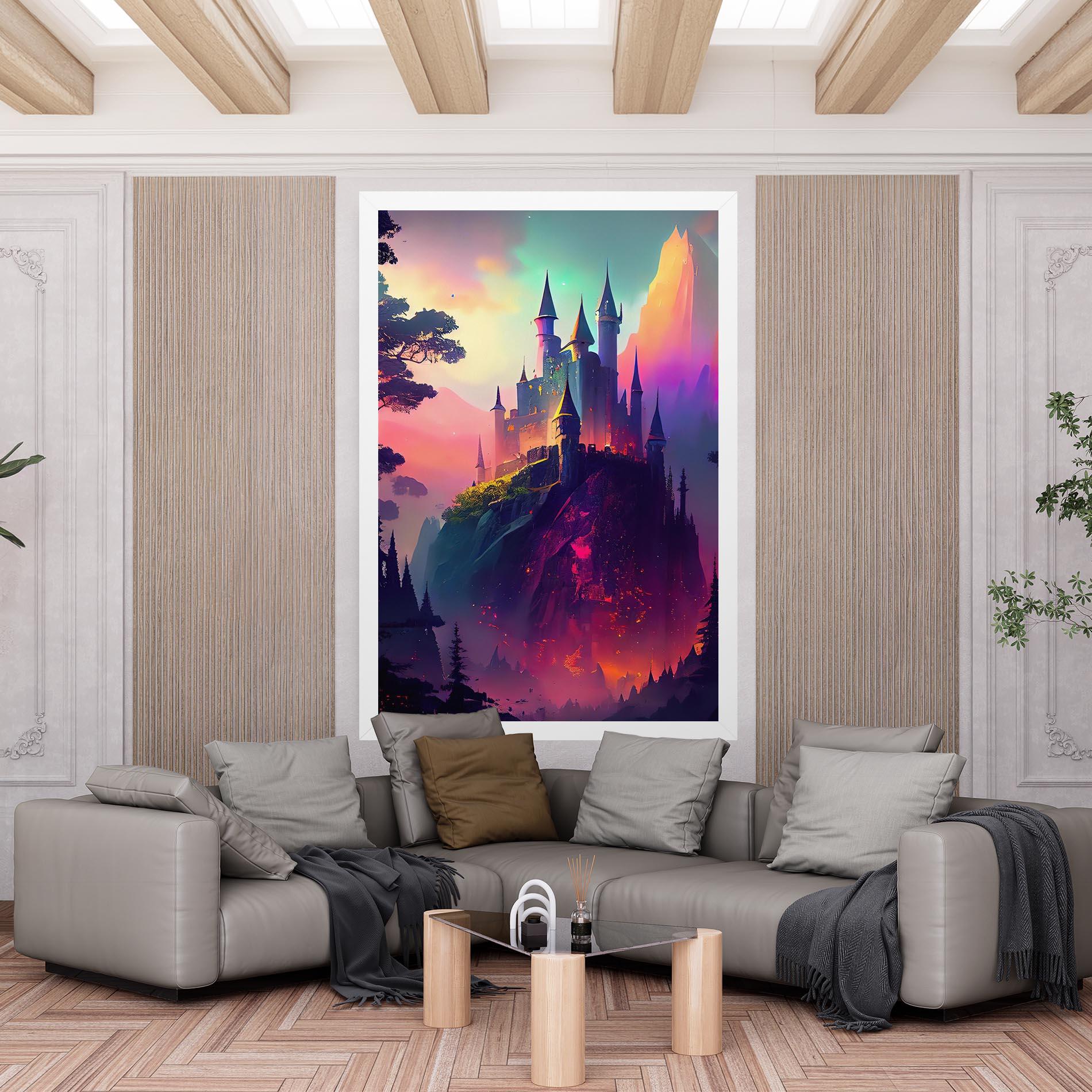 Tablou Canvas Purple Orange Castle mockup 6