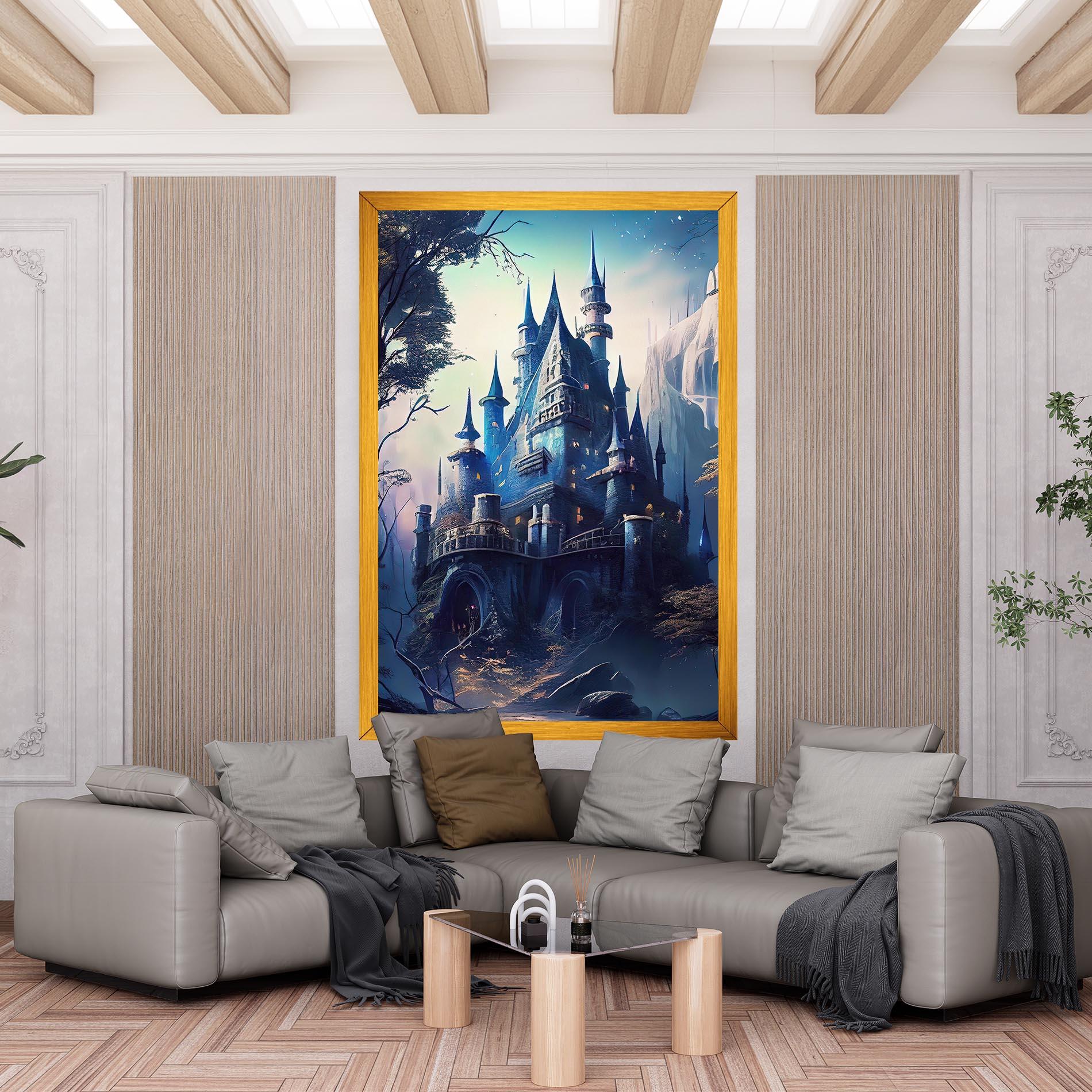 Tablou Canvas Blue Art Castle mockup 6