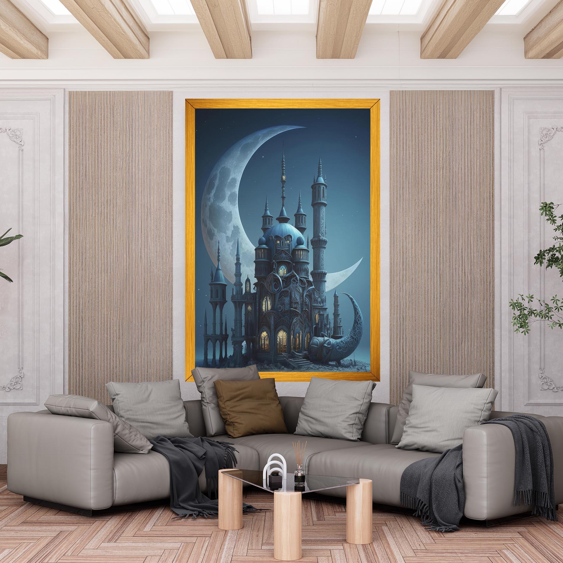 Tablou Canvas Mosque Moon mockup 6