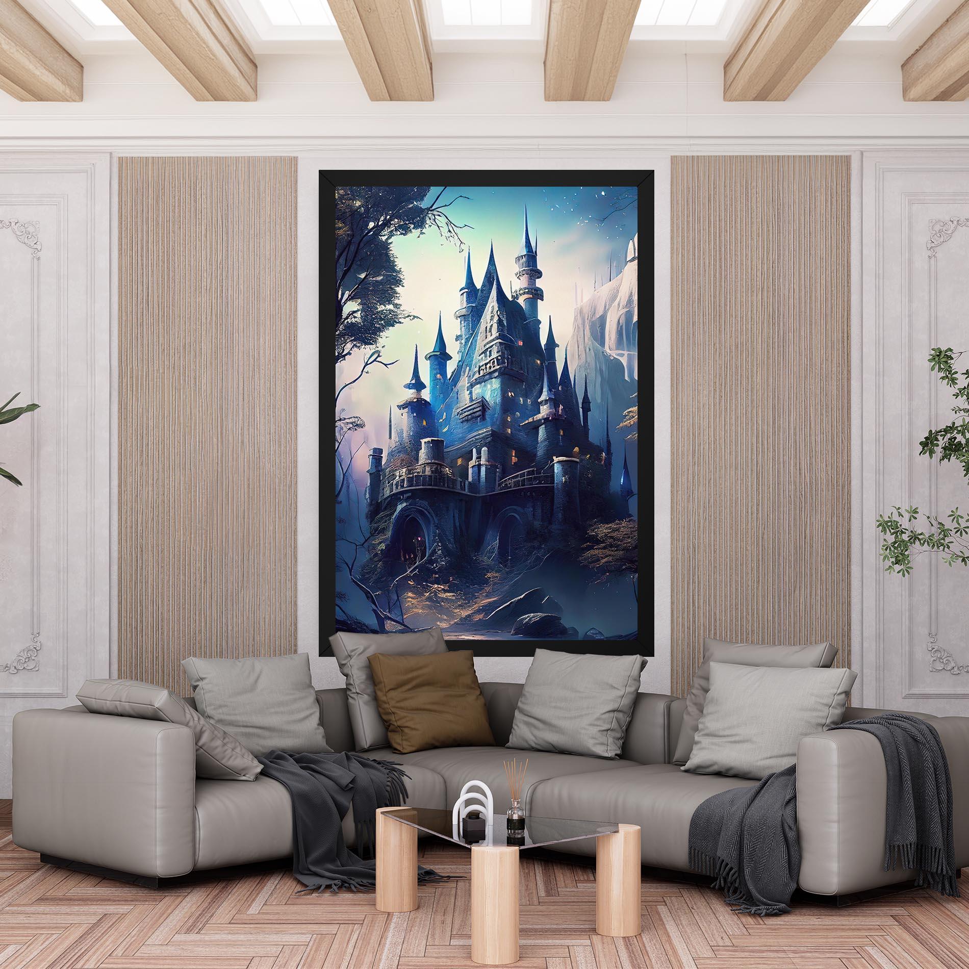 Tablou Canvas Blue Art Castle mockup 6