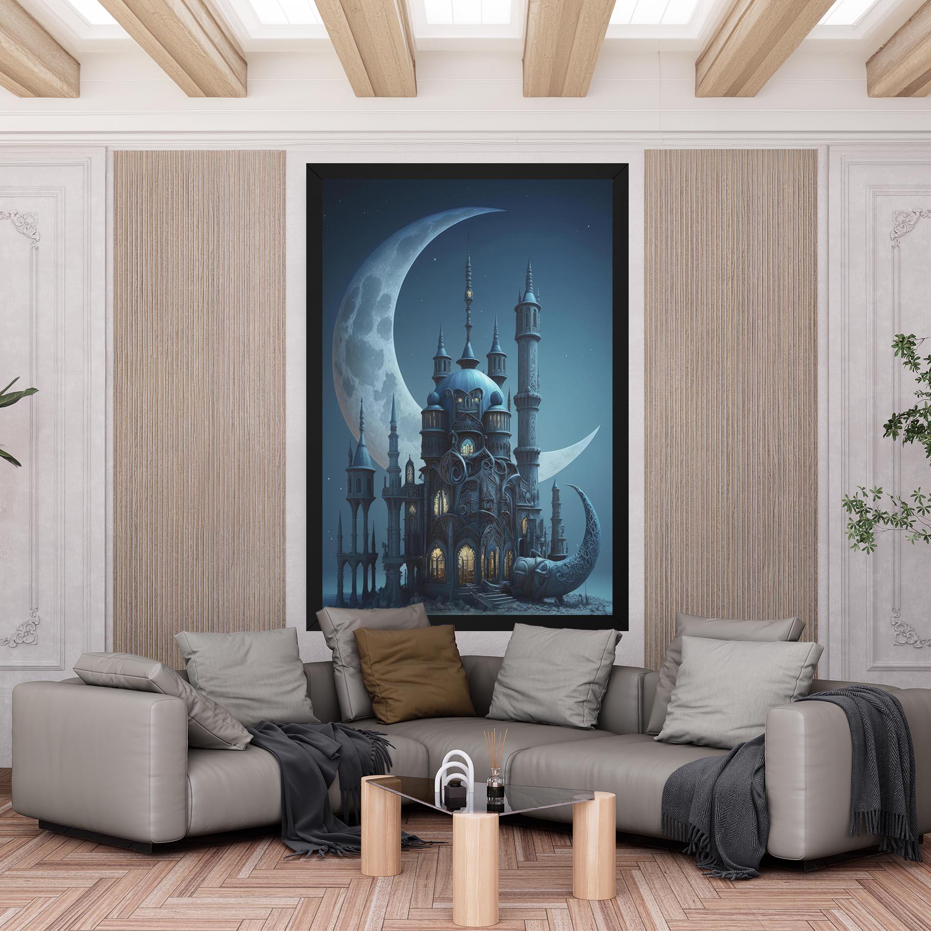 Tablou Canvas Mosque Moon mockup 6