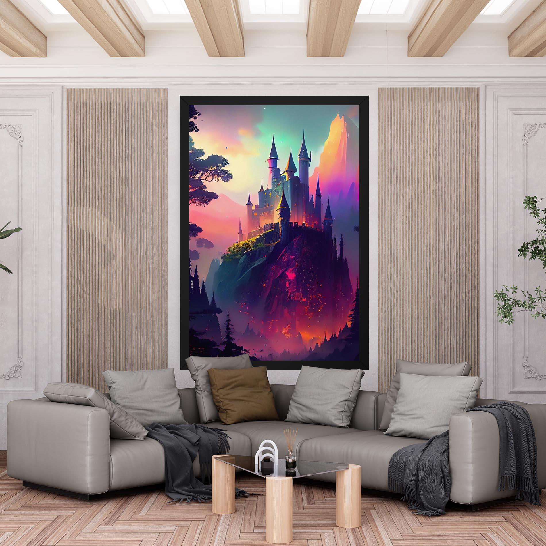 Tablou Canvas Purple Orange Castle mockup 6