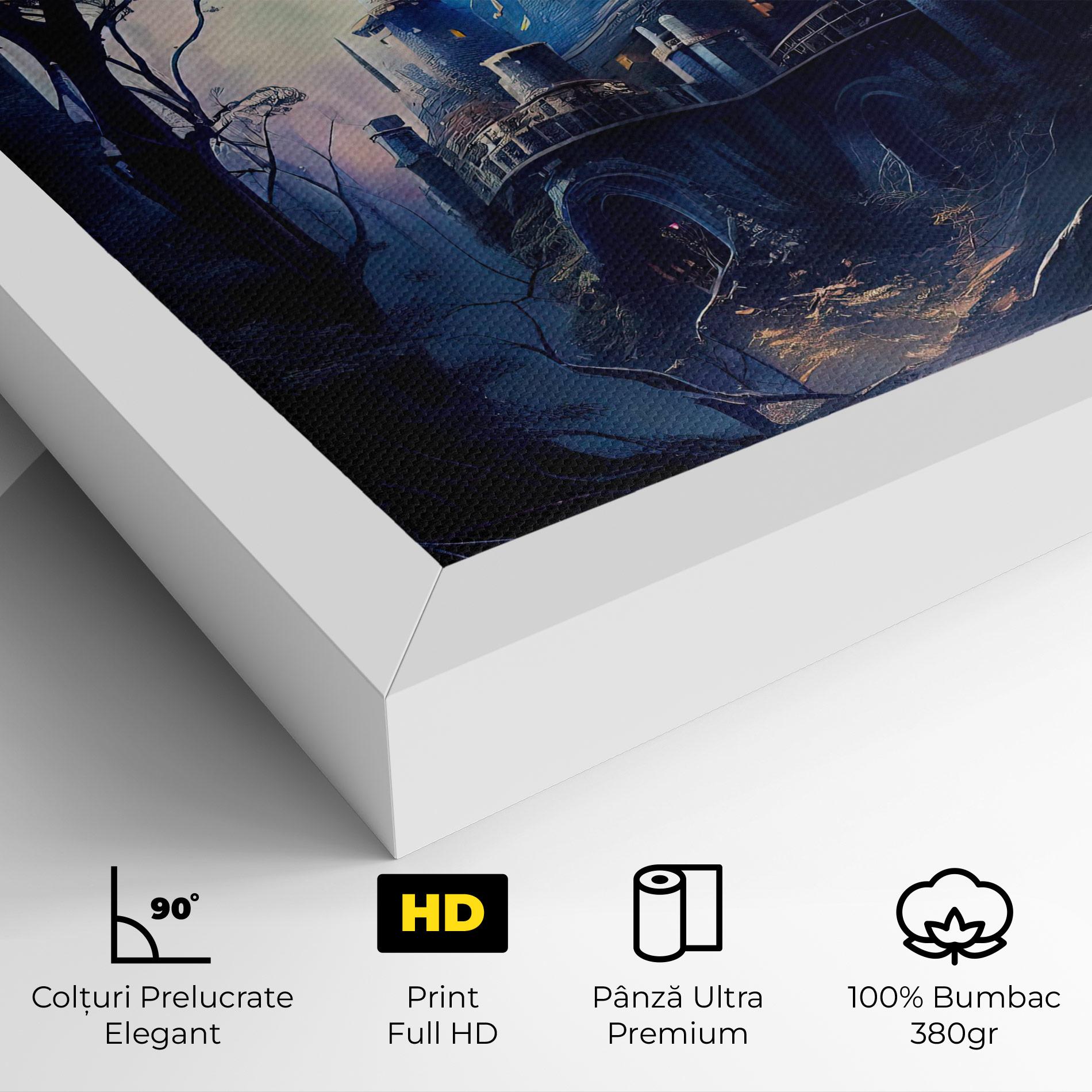 Tablou Canvas Blue Art Castle mockup 4