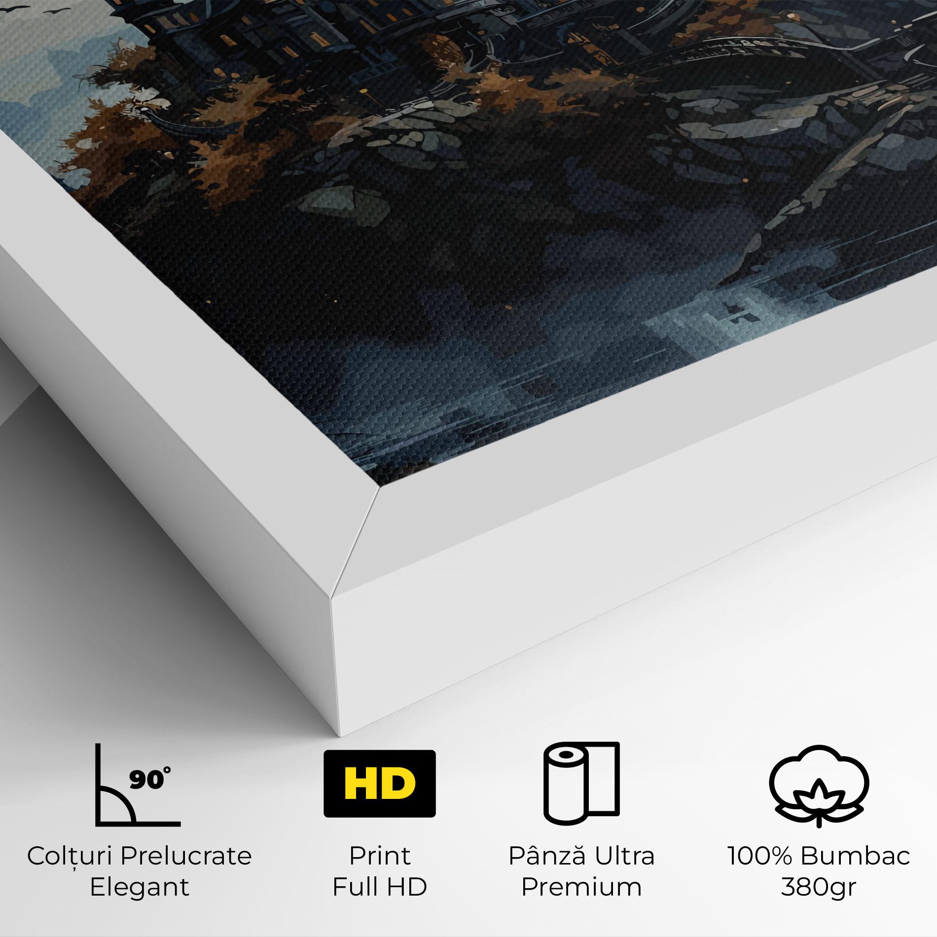 Tablou Canvas Grey Big Castle mockup 4