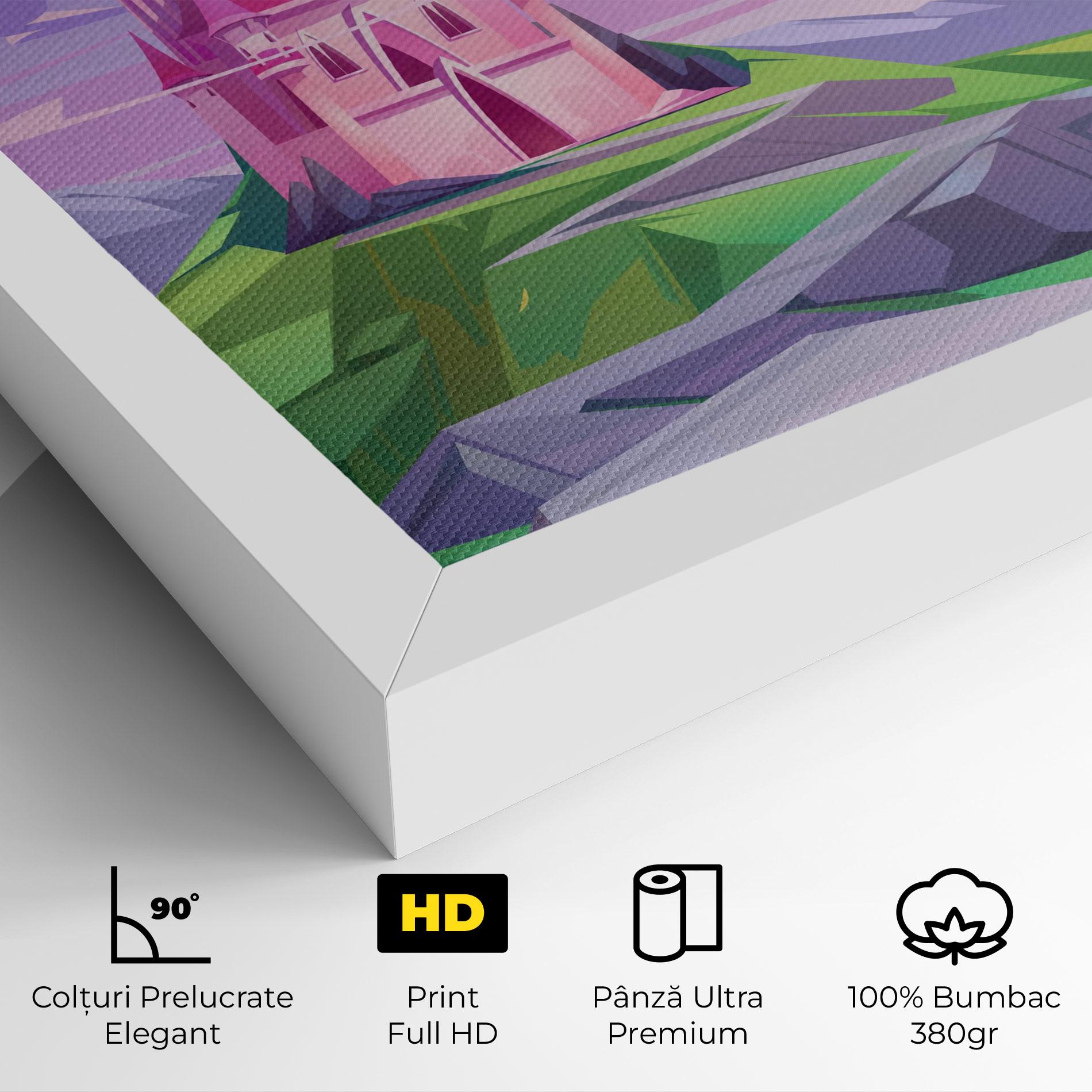 Tablou Canvas Pink Castle mockup 4