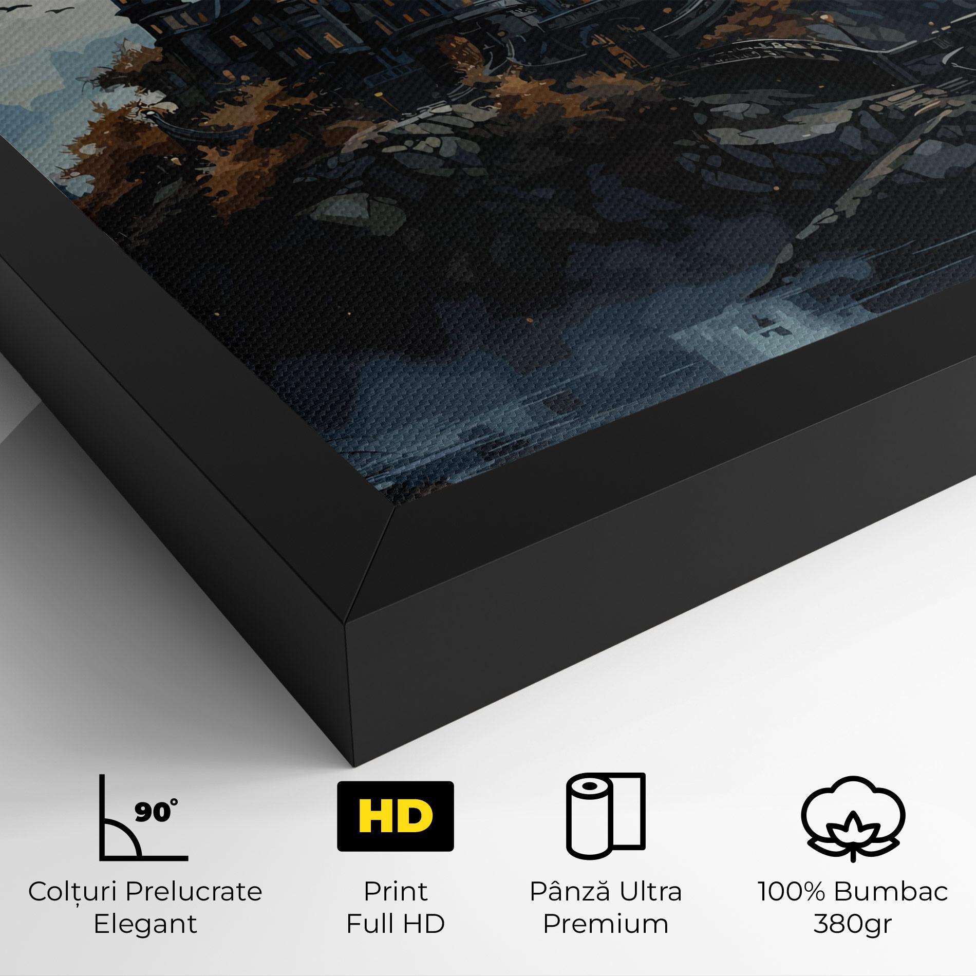 Tablou Canvas Grey Big Castle mockup 4