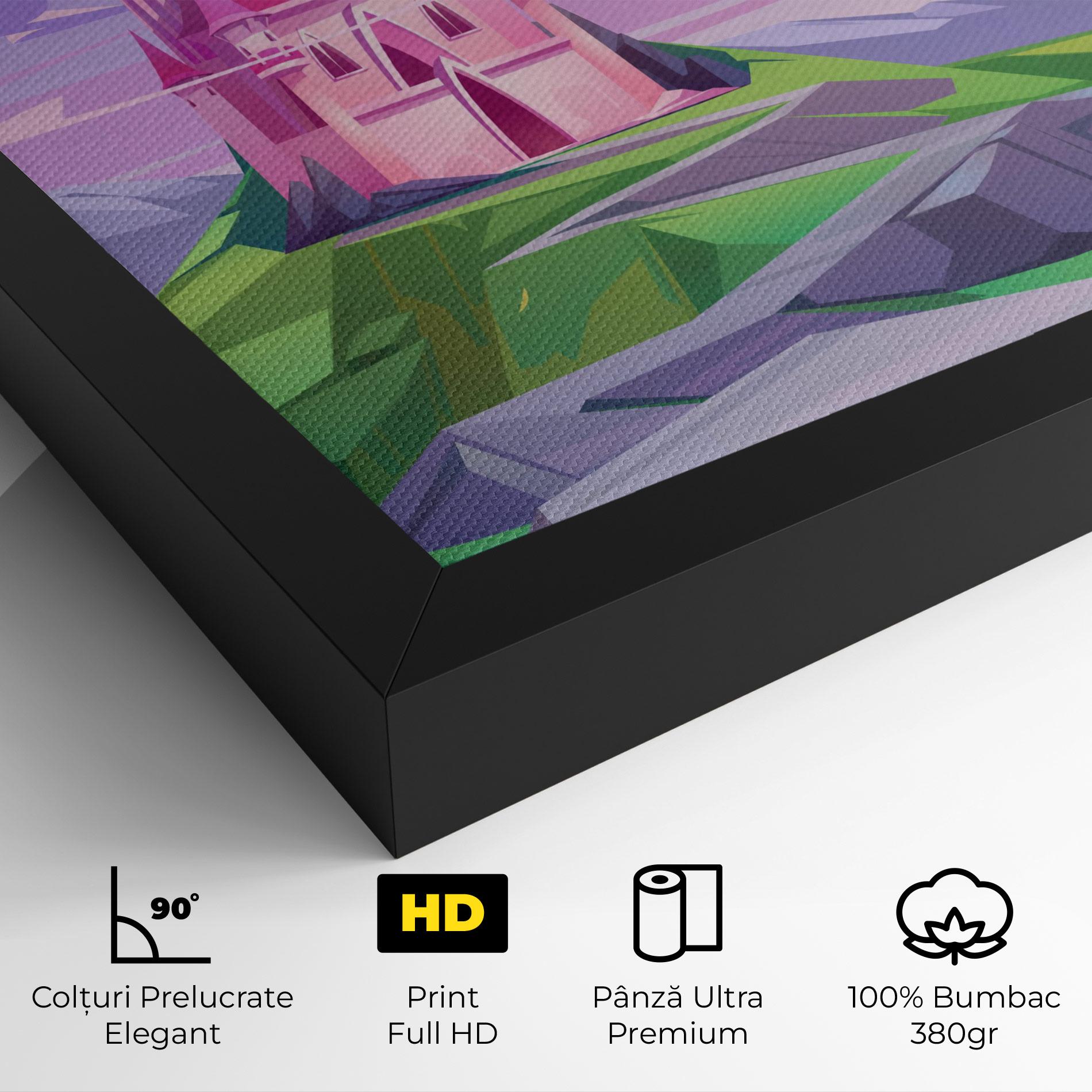 Tablou Canvas Pink Castle mockup 4