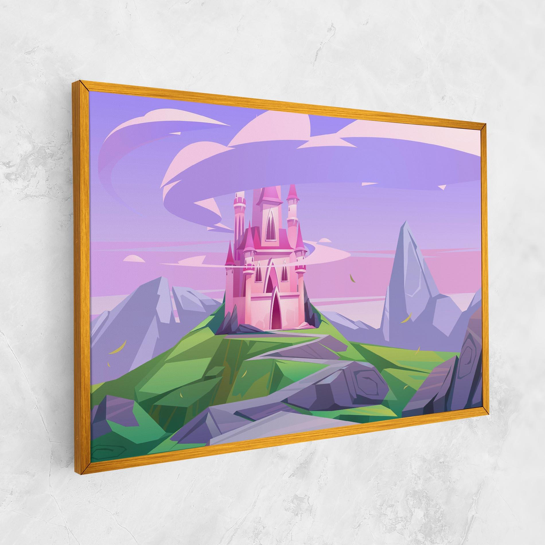 Tablou Canvas Pink Castle mockup 1