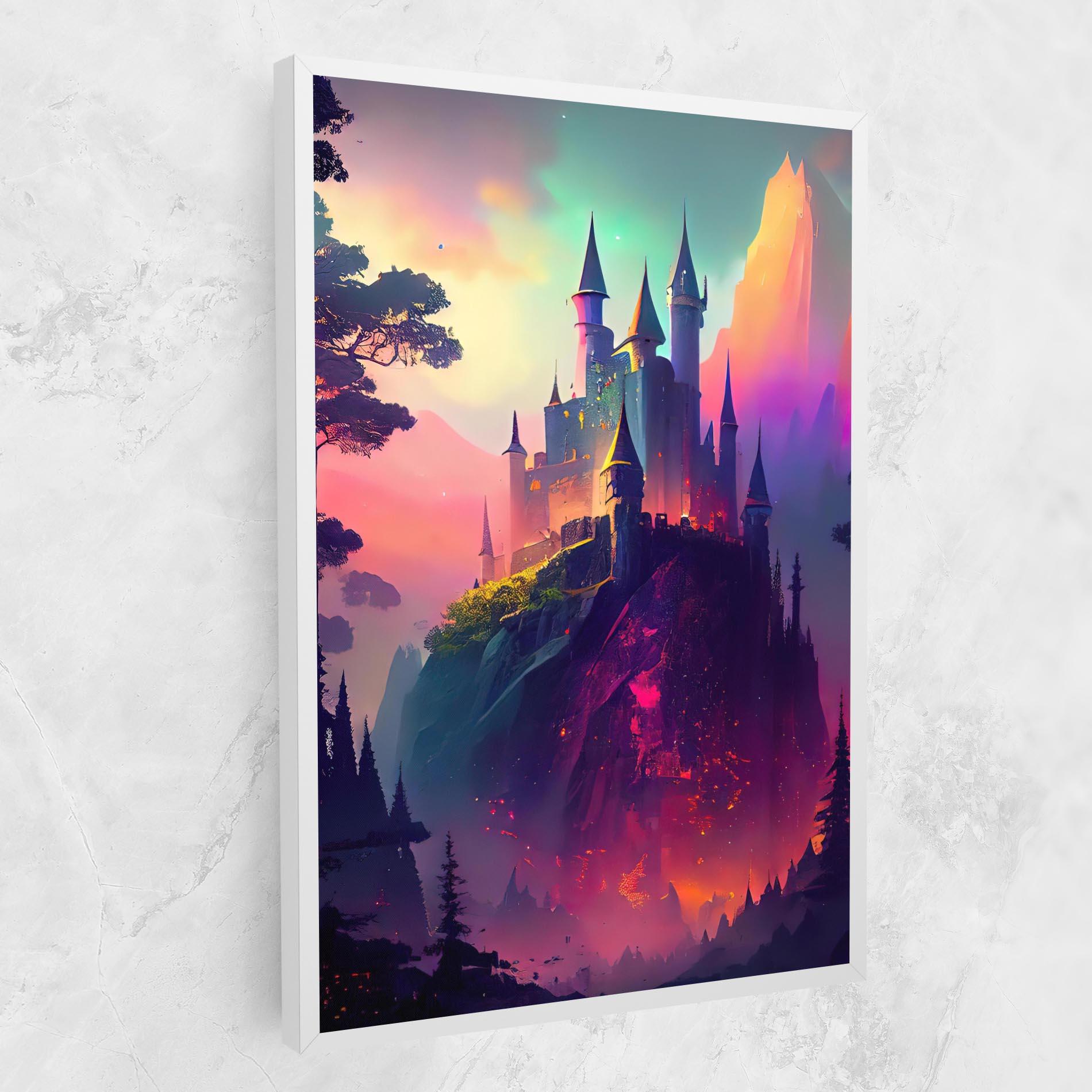 Tablou Canvas Purple Orange Castle mockup 1