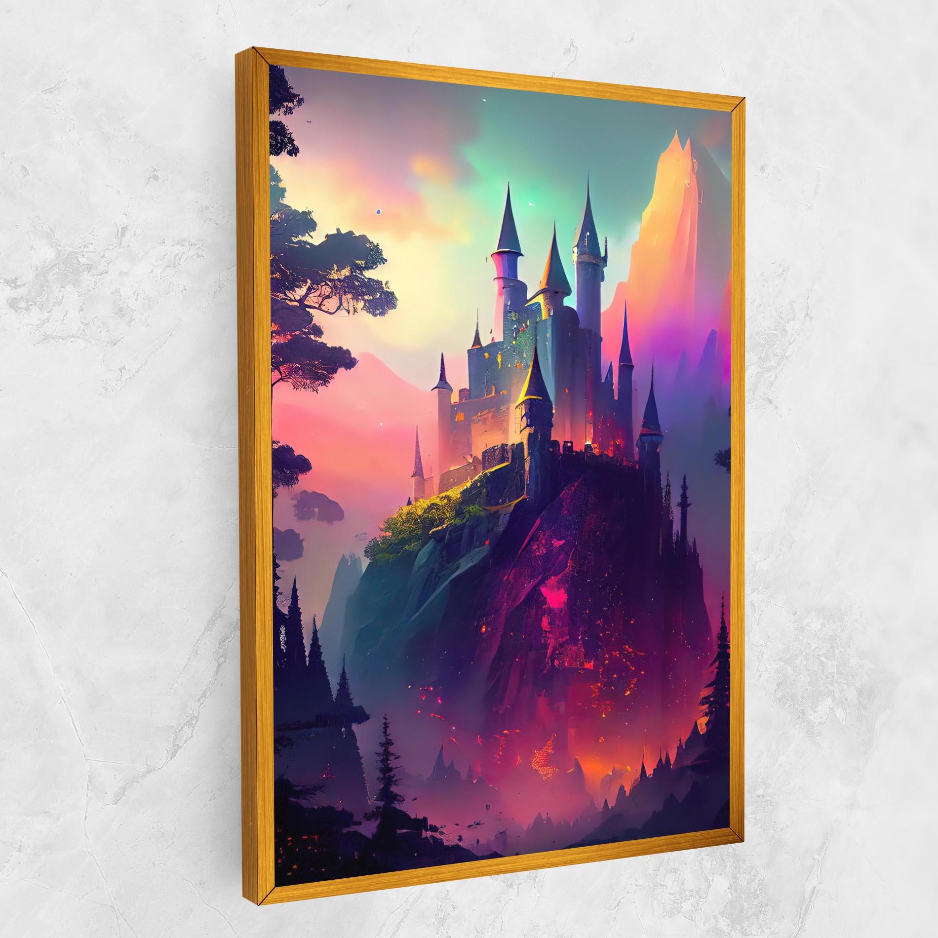 Tablou Canvas Purple Orange Castle mockup 1