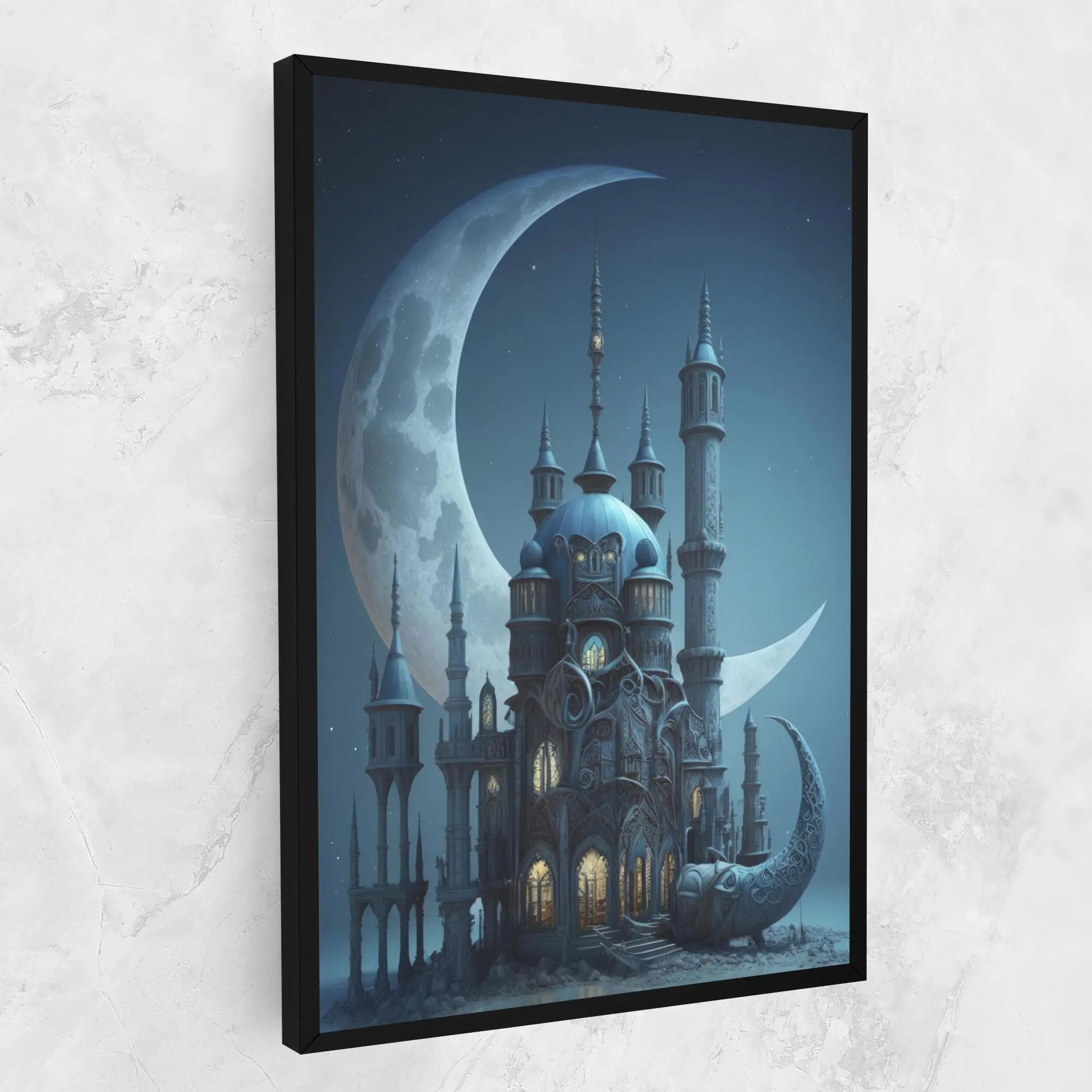 Tablou Canvas Mosque Moon mockup 1