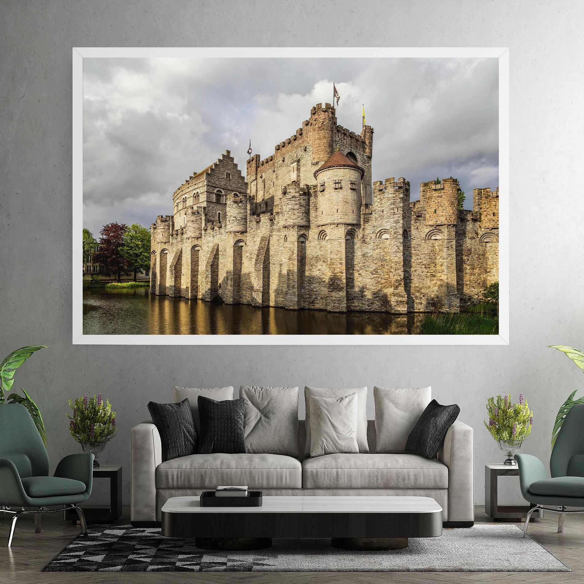 Tablou Canvas Medieval Castle Belgium mockup 7