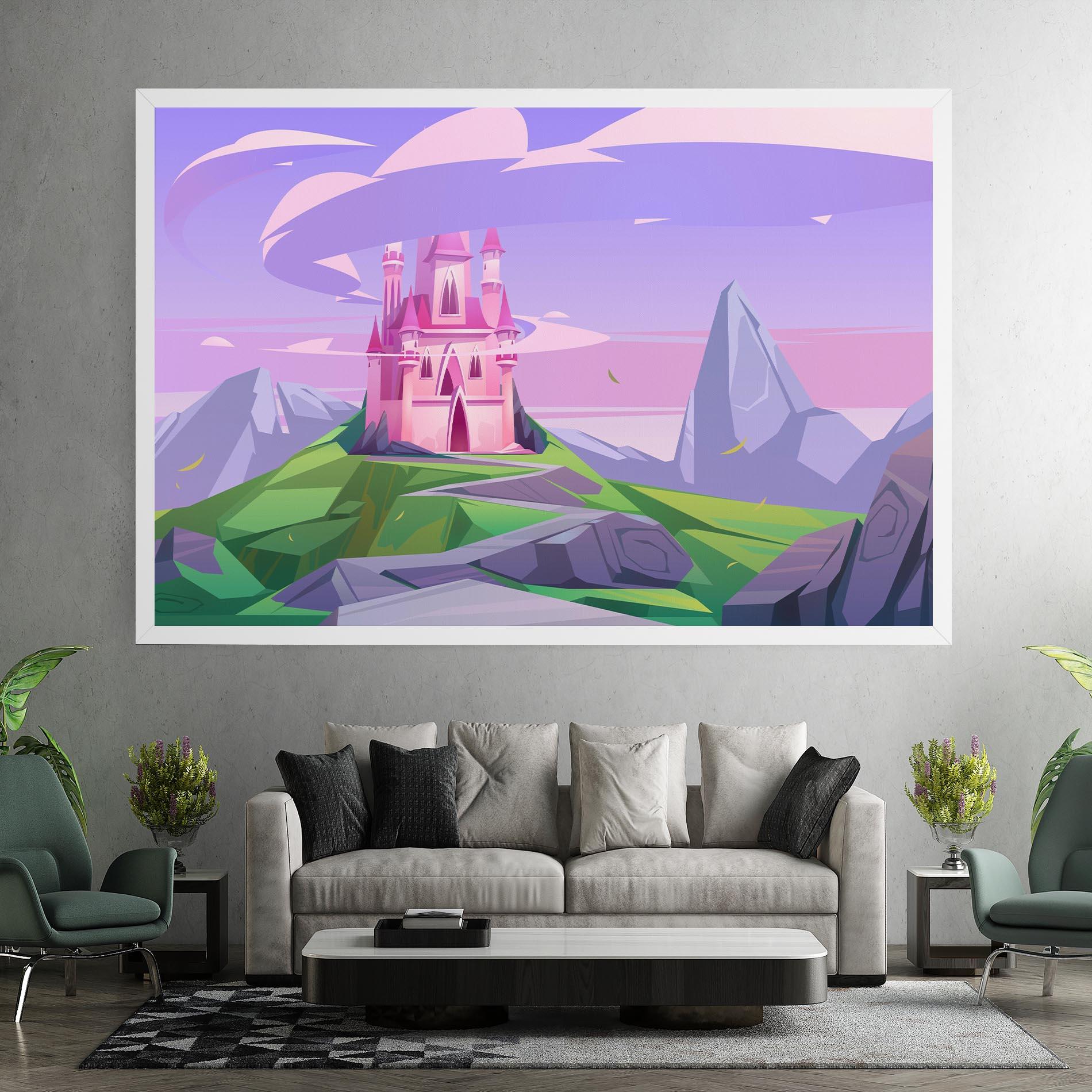 Tablou Canvas Pink Castle mockup 7